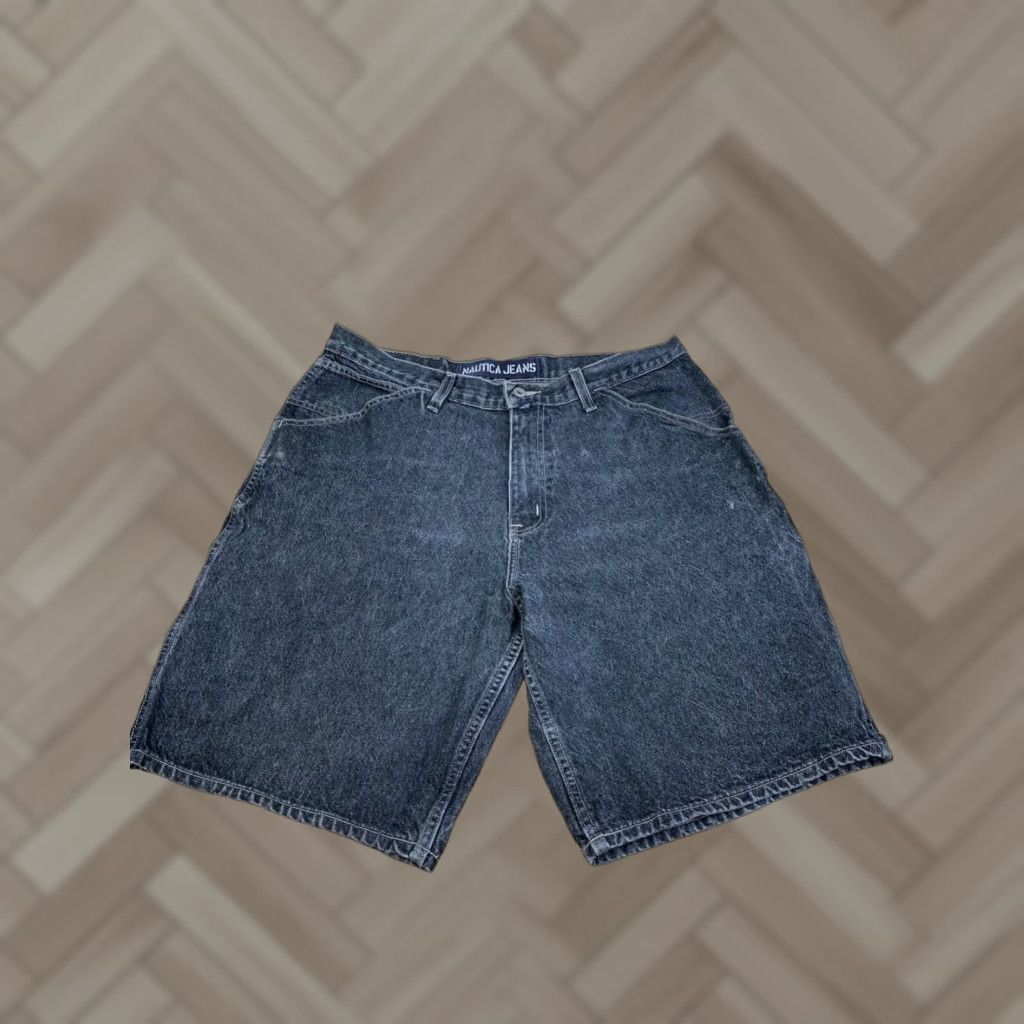 Nautica Nautica Denim Jorts 38 Black Baggy Carpenter Y2K Men Casual Jeans Short Size US 38 / EU 54 - 1 Thumbnail