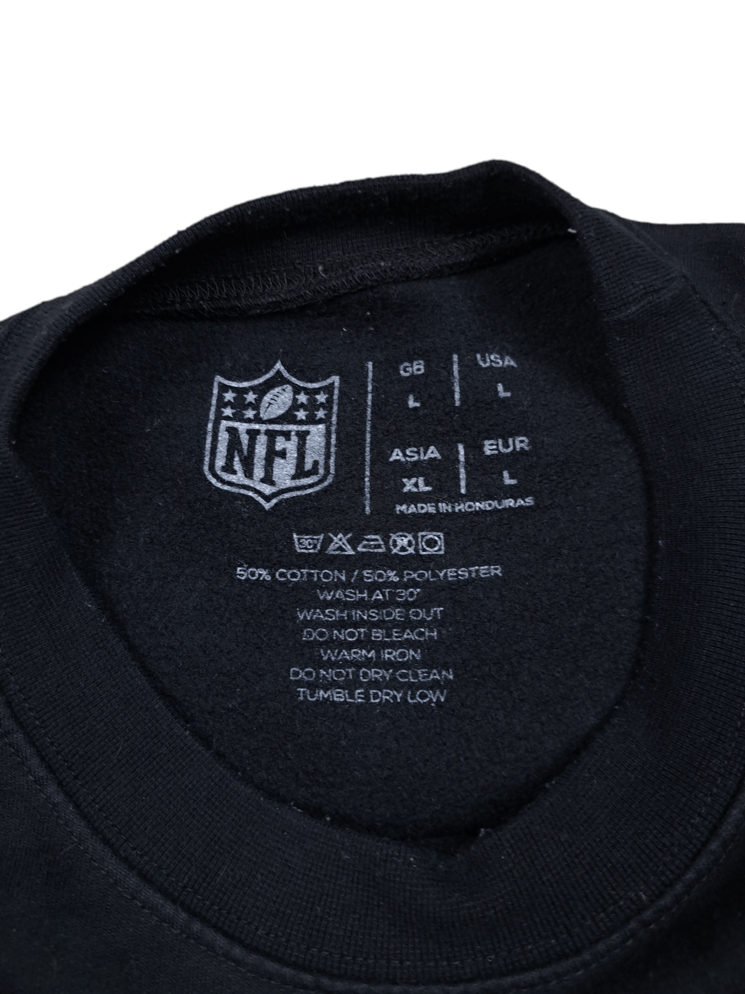NFL × Vintage 💎 NFL LA Raiders Black Boxy Sweatshirt Logo Size US L / EU 52-54 / 3 - 7 Thumbnail