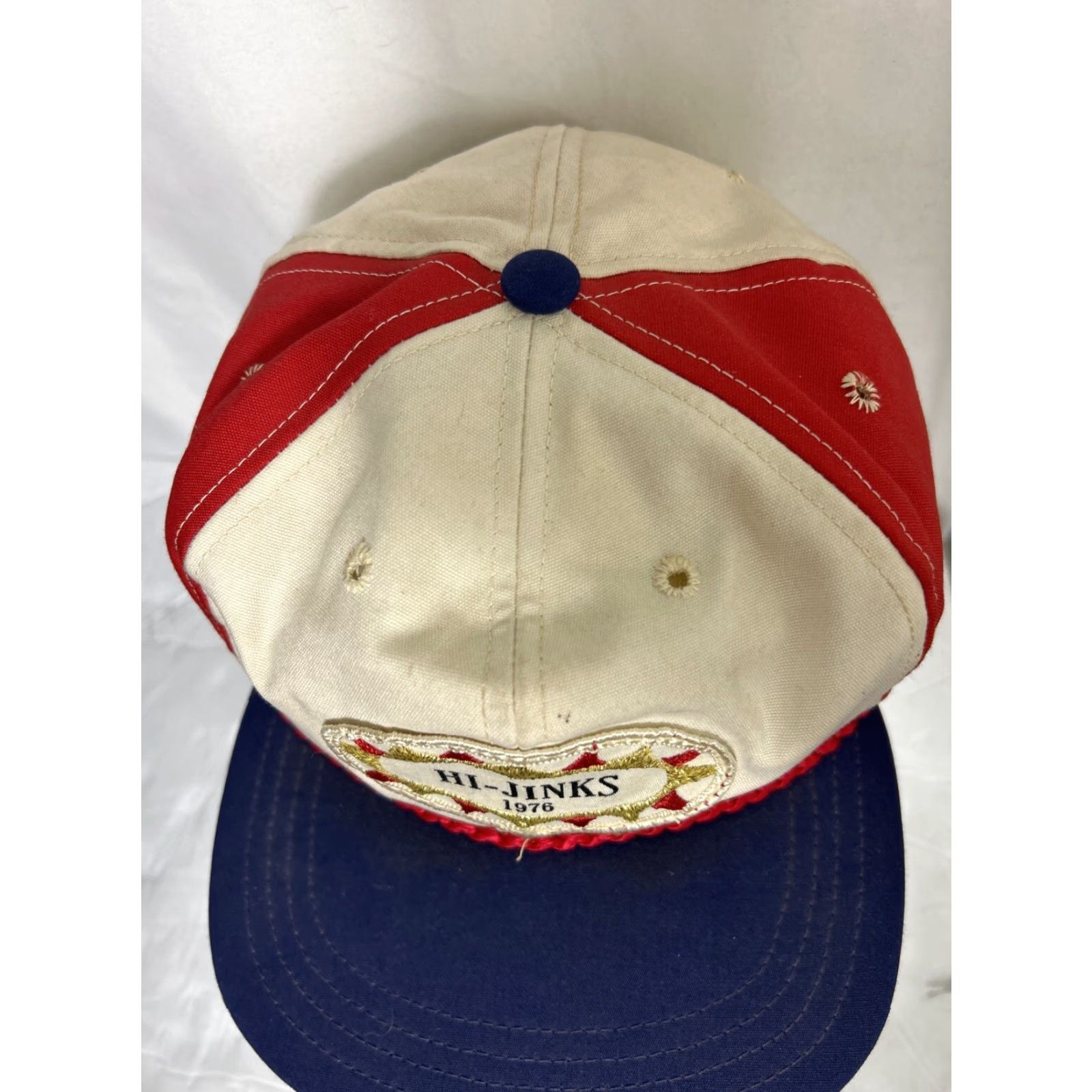 Vintage VINTAGE Town Talk Baseball Hat One Size Adjustable Blue White Red Cap Men Boys Mens Size ONE SIZE - 5 Thumbnail
