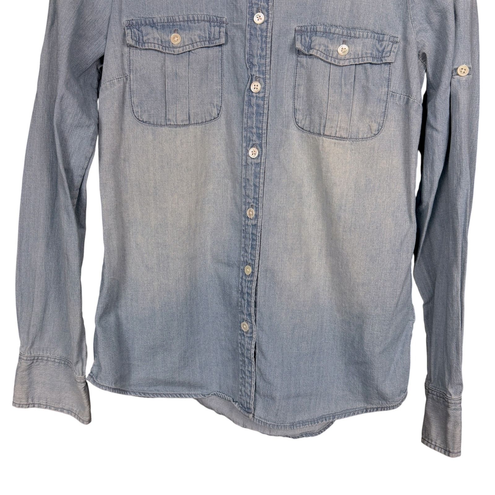 J.Crew J.Crew Women's 0 Chambray Distressed Light Blue Denim Size XS / US 0-2 / IT 36-38 - 5 Thumbnail