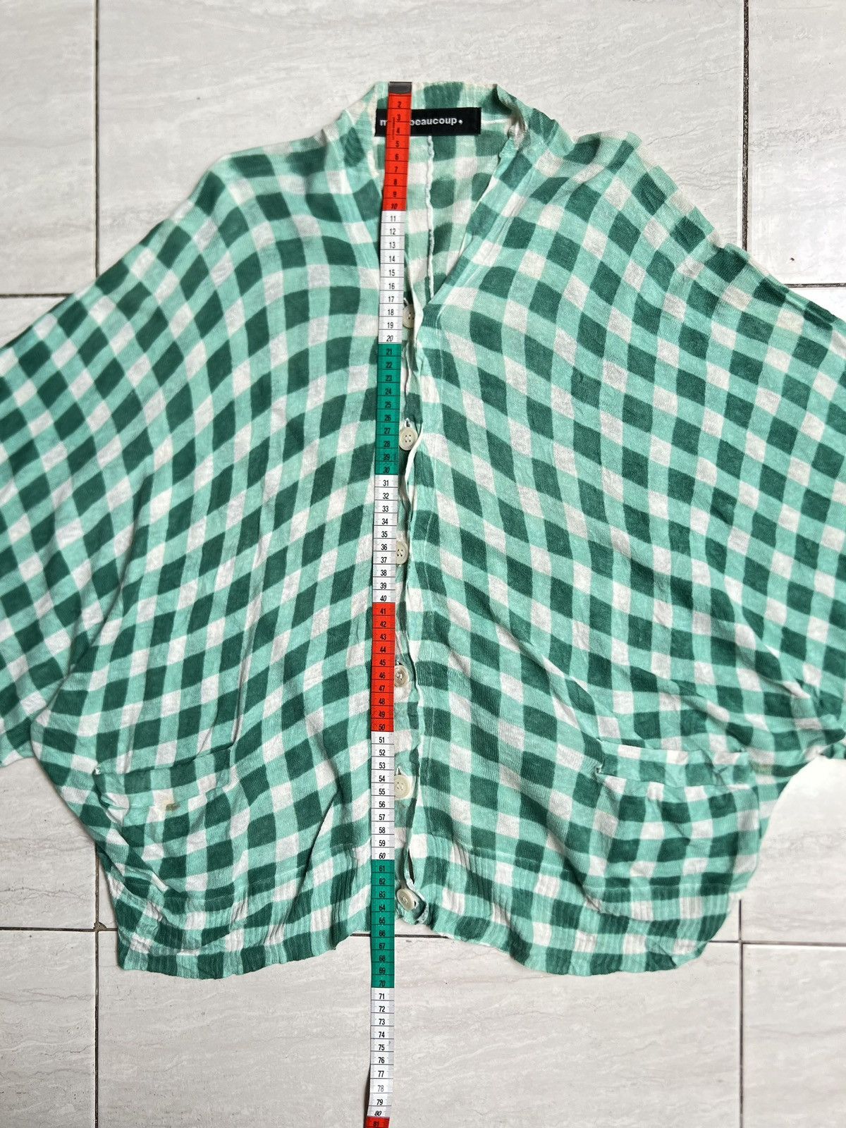 mercibeaucoup MERCIBEAUCOUP Issey Miyake Plaid Cardigan Size US XL / EU 56 / 4 - 2 Thumbnail