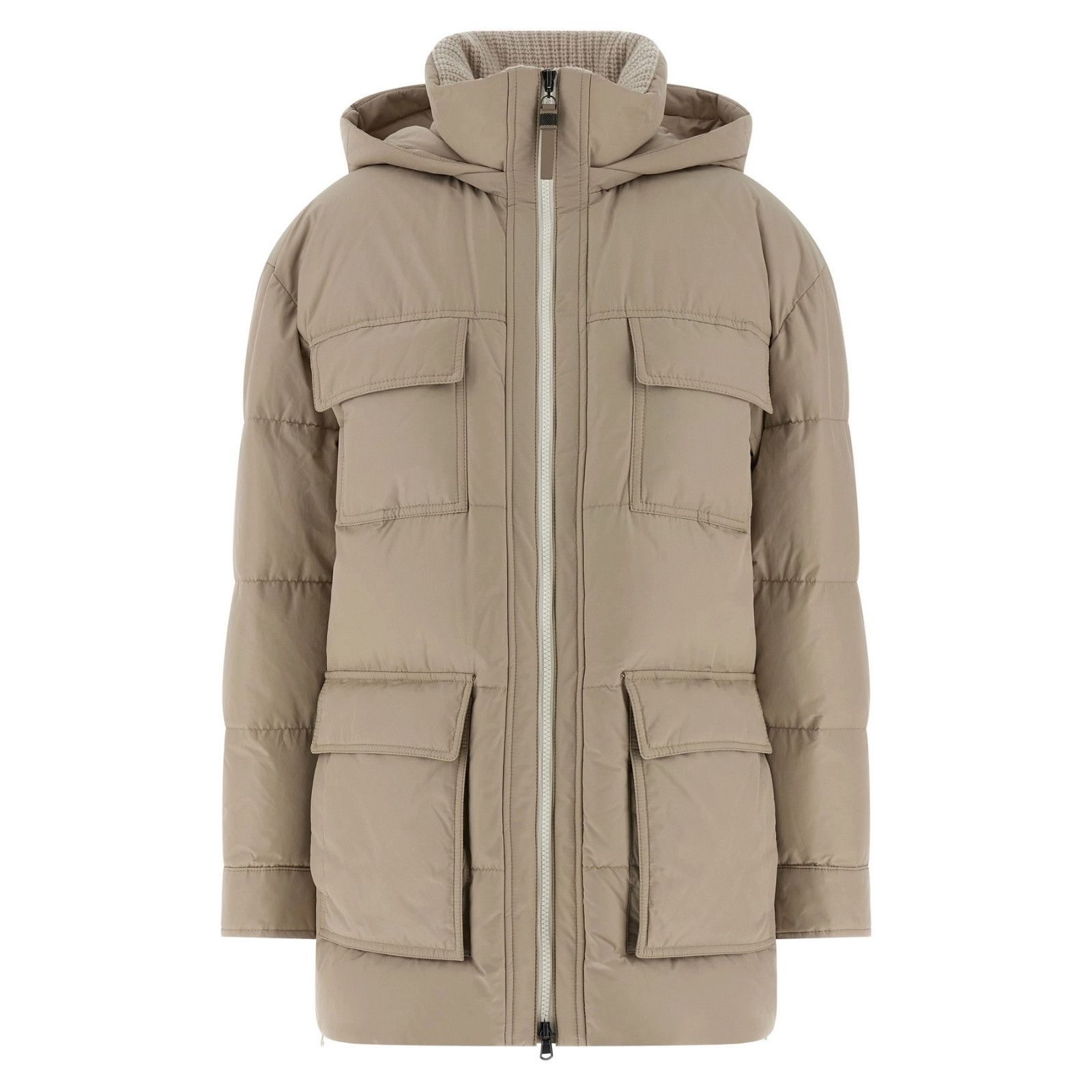 Brunello Cucinelli BRUNELLO CUCINELLI Beige Down Jacket New & Authentic (Women' Size S / US 4 / IT 40 - 1 Thumbnail