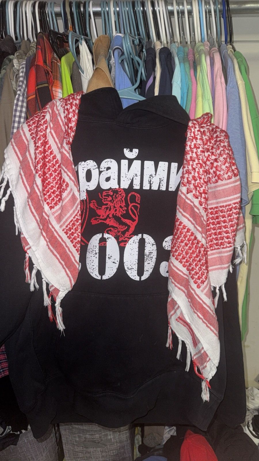 Grimykids Black and Red grimykids keffiah hoodie Size US L / EU 52-54 / 3 - 1 Thumbnail
