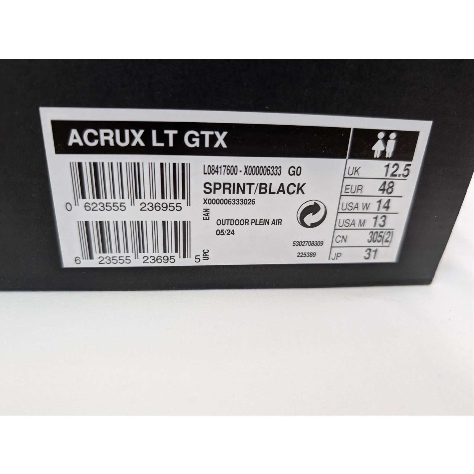 Arc'teryx o1rshd1 Acrux LT GTX mountaineering boots in black/yellow Size US 13 / EU 46 - 22 Thumbnail