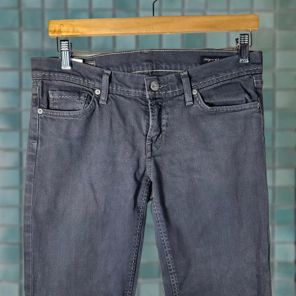Citizens Of Humanity Citizens of Humanity Womens Bootcut Jeans Faded Black Distressed 5-Pocket Low Rise 29 Bk Denim 35 Inseam Distressed Womens Jeans Size 29" - 1 Thumbnail