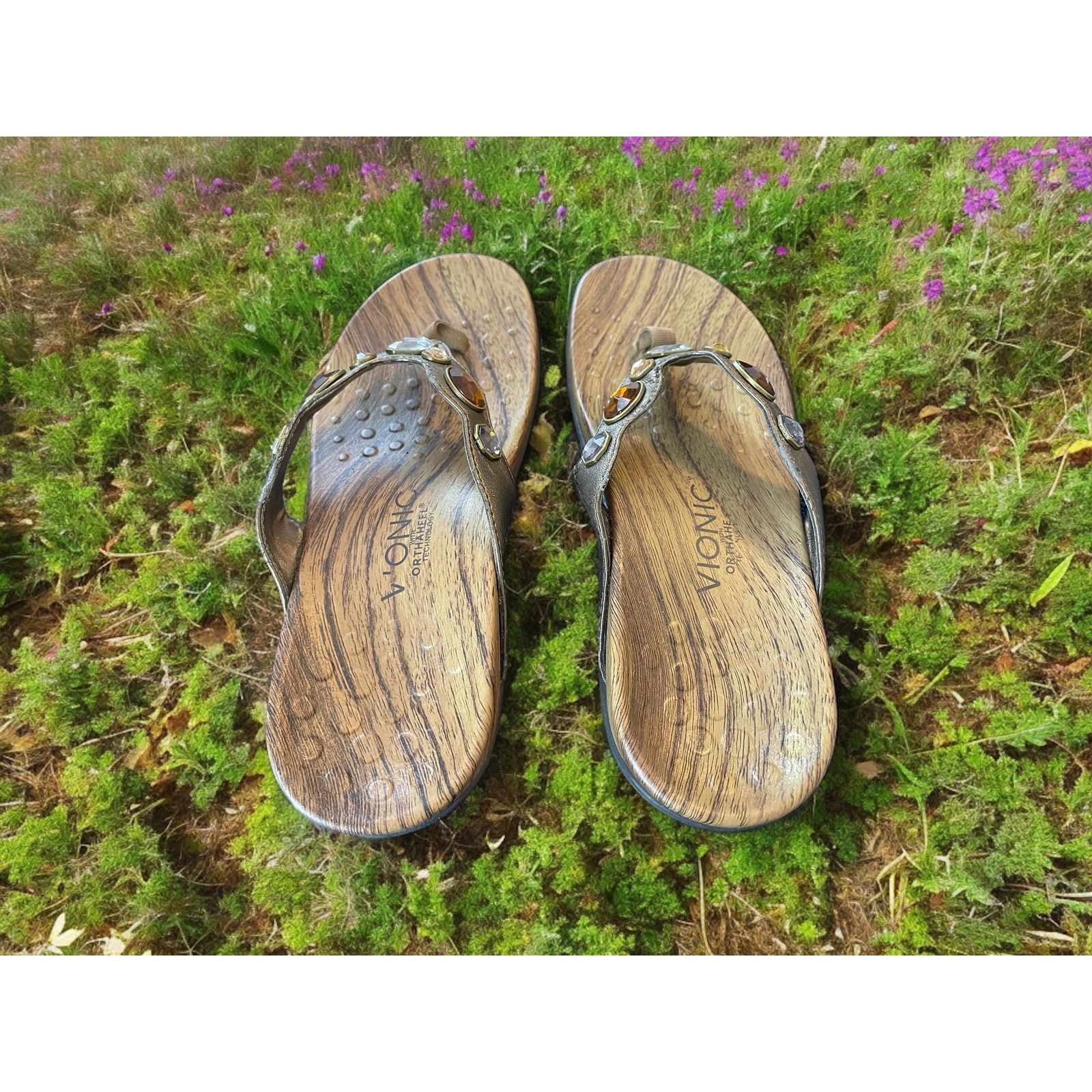 Vionic Vionic Women's Sandals Flats Shoes Brown Slip-Ons Size 7 Size US 7 / IT 37 - 3 Thumbnail