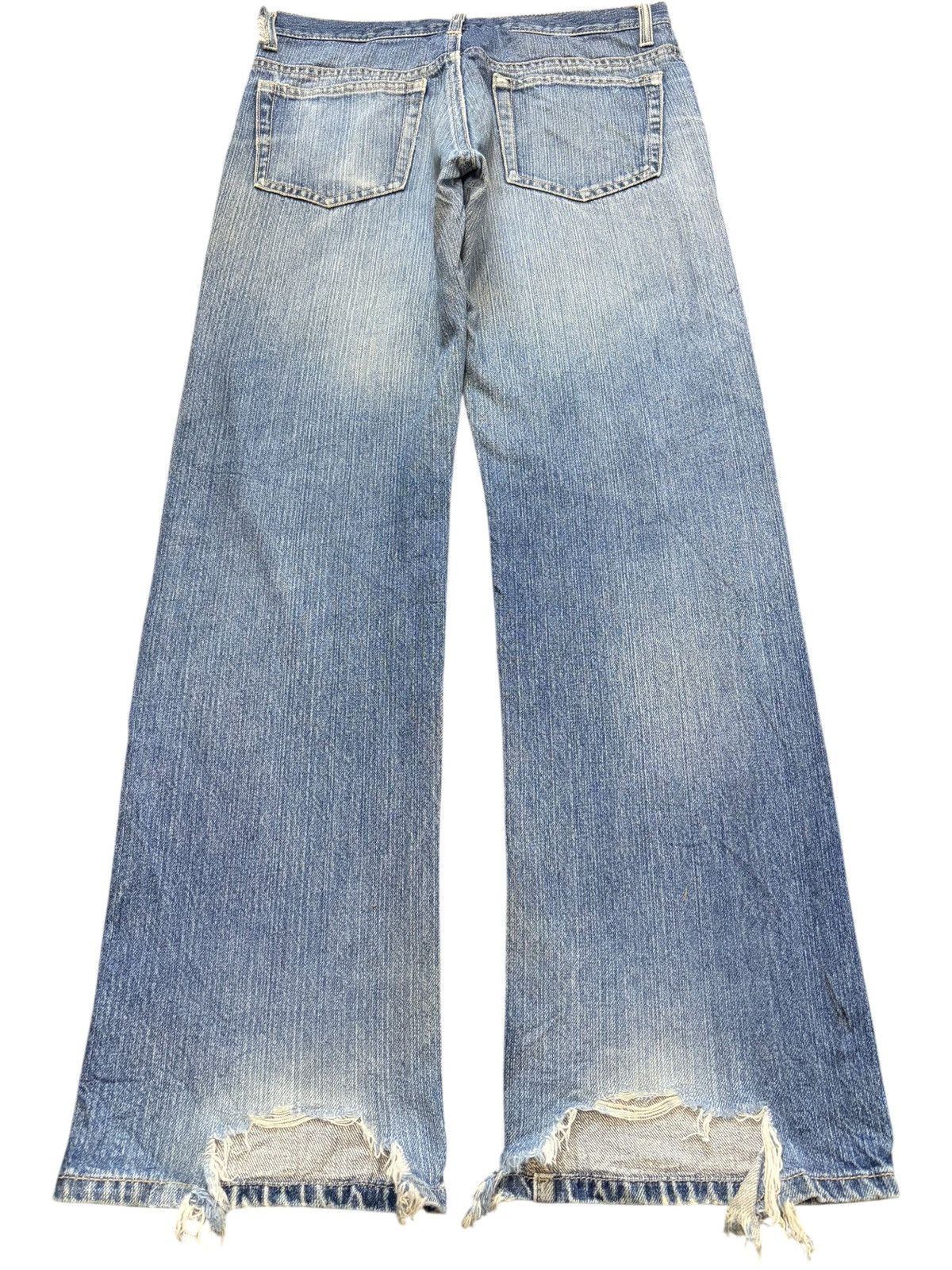 Edwin Vintage Japanese Brand Faded Wash Distress Loose Jeans Size 31" - 2 Thumbnail