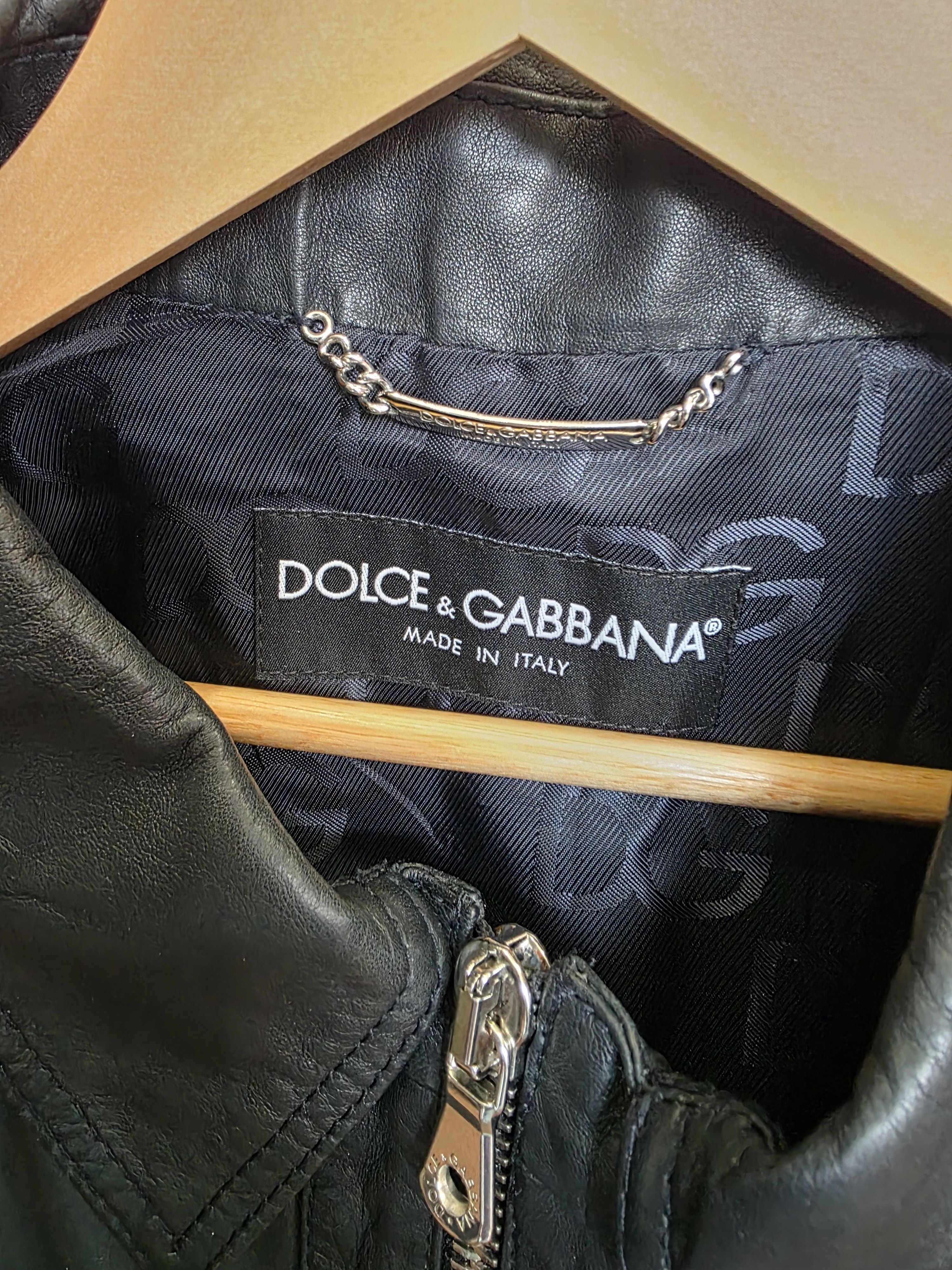 Dolce & Gabbana DOLCE & GABBANA LAMBSKIN Leather Jacket Size US XXL / EU 58 / 5 - 2 Thumbnail