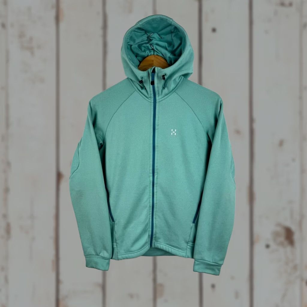 Vintage Haglöfs Full Zip Windbreaker Jacket Women's S Blue Logo Quilted Jacket Size S / US 4 / IT 40 - 1 Thumbnail