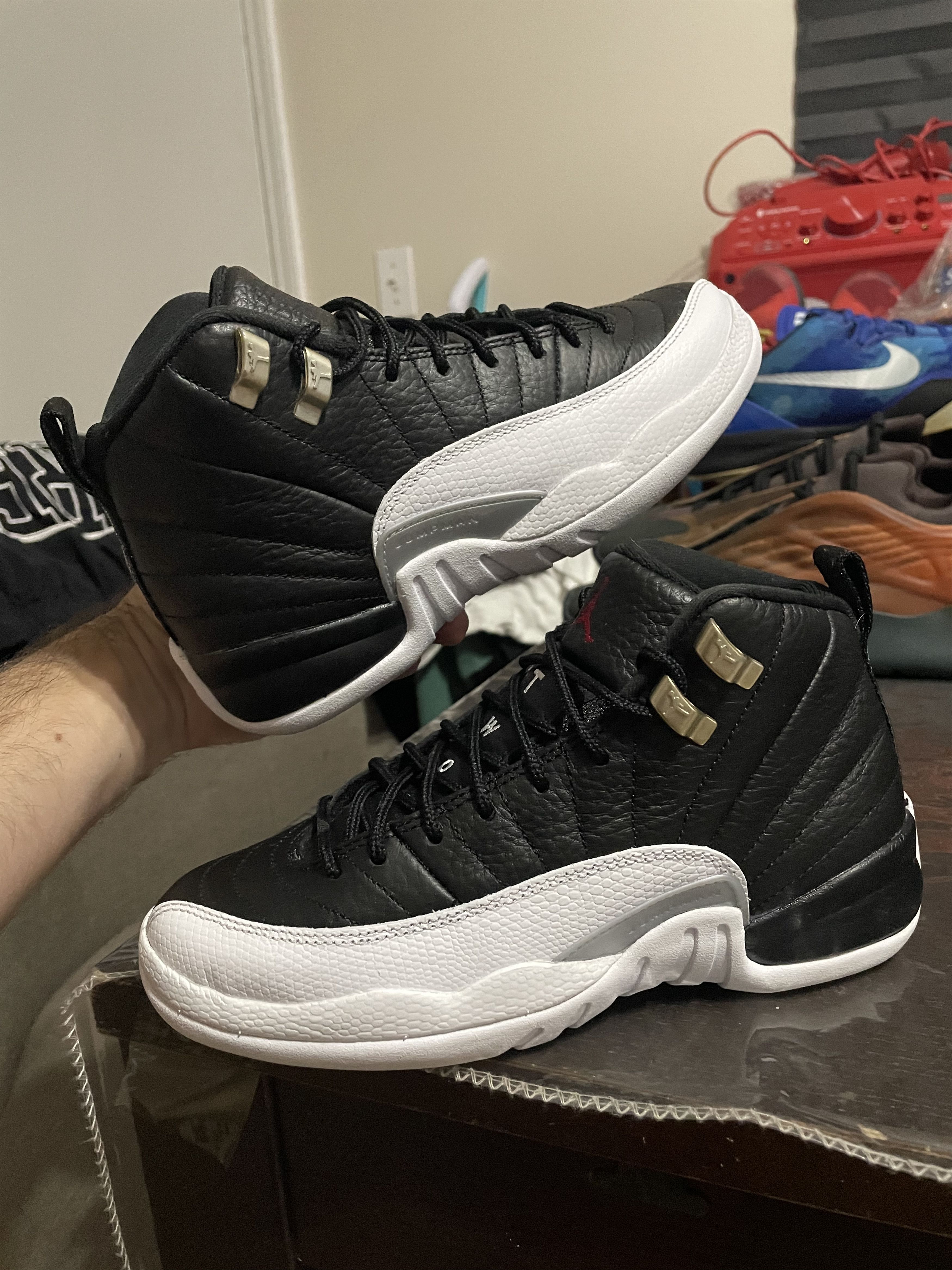image of Air Jordan Retro 12 Playoffs 2022 Gs Kids Size 4Y Shoes in White