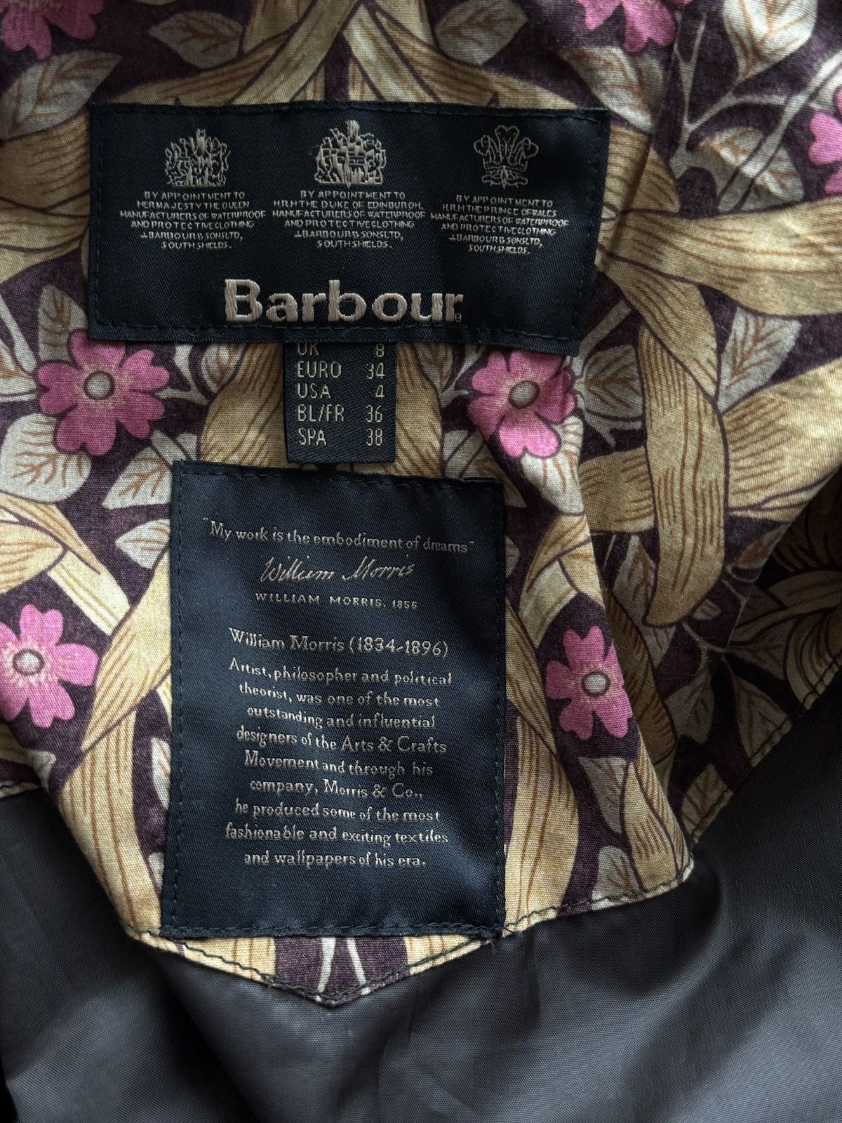 Barbour Barbour x William Morris Manderston waxed jacket Size S / US 4 / IT 40 - 9 Thumbnail