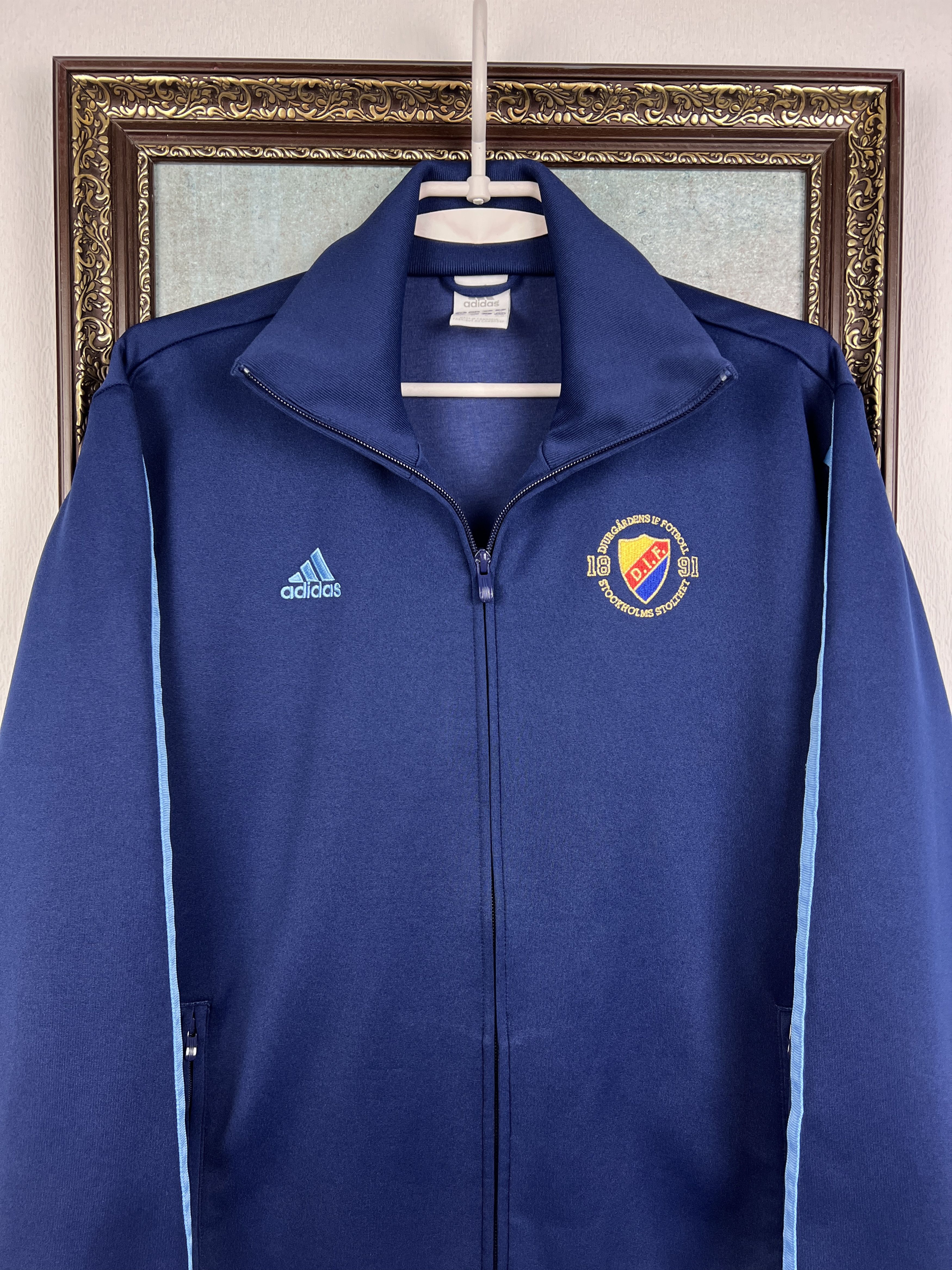 Adidas Adidas DIF Djurgarden Football Jacket Soccer Track Top Size US M / EU 48-50 / 2 - 2 Thumbnail