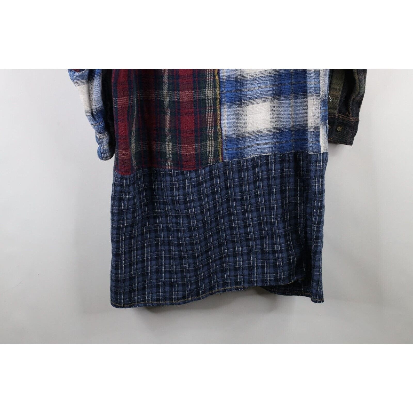 Vintage Vintage 90s Y2K Streetwear Custom Flannel Shirt Dress Size L / US 10 / IT 46 - 20 Thumbnail
