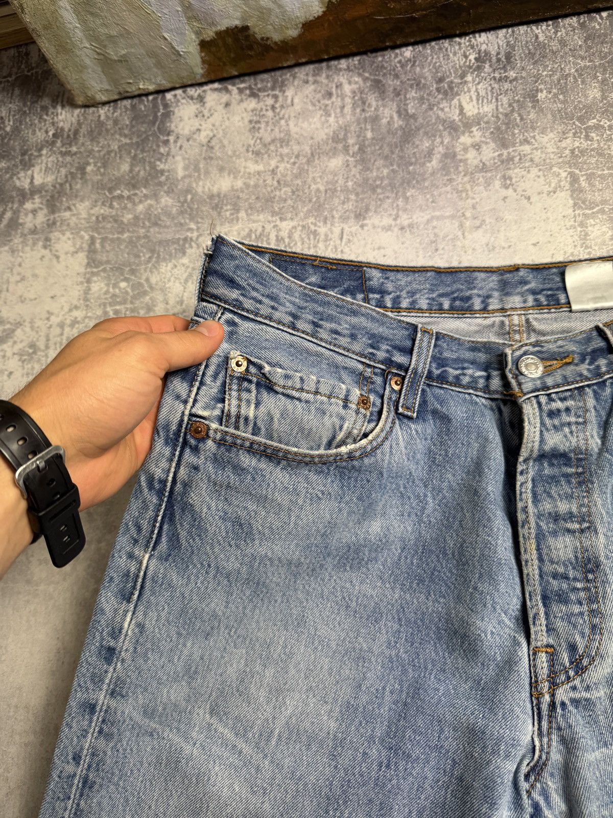 Levi's × Vintage VINTAGE 90s Levi’s 501 Baggy Rare y2k Workwear Japan Jeans Size US 32 / EU 48 - 4 Thumbnail