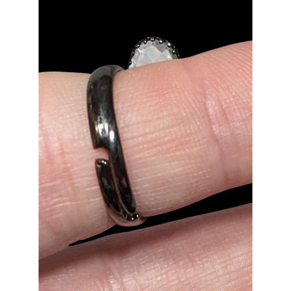 Other Whimsygoth Fairycore Black Dragonfly Adjustable Ring With Cl Size ONE SIZE - 5 Thumbnail