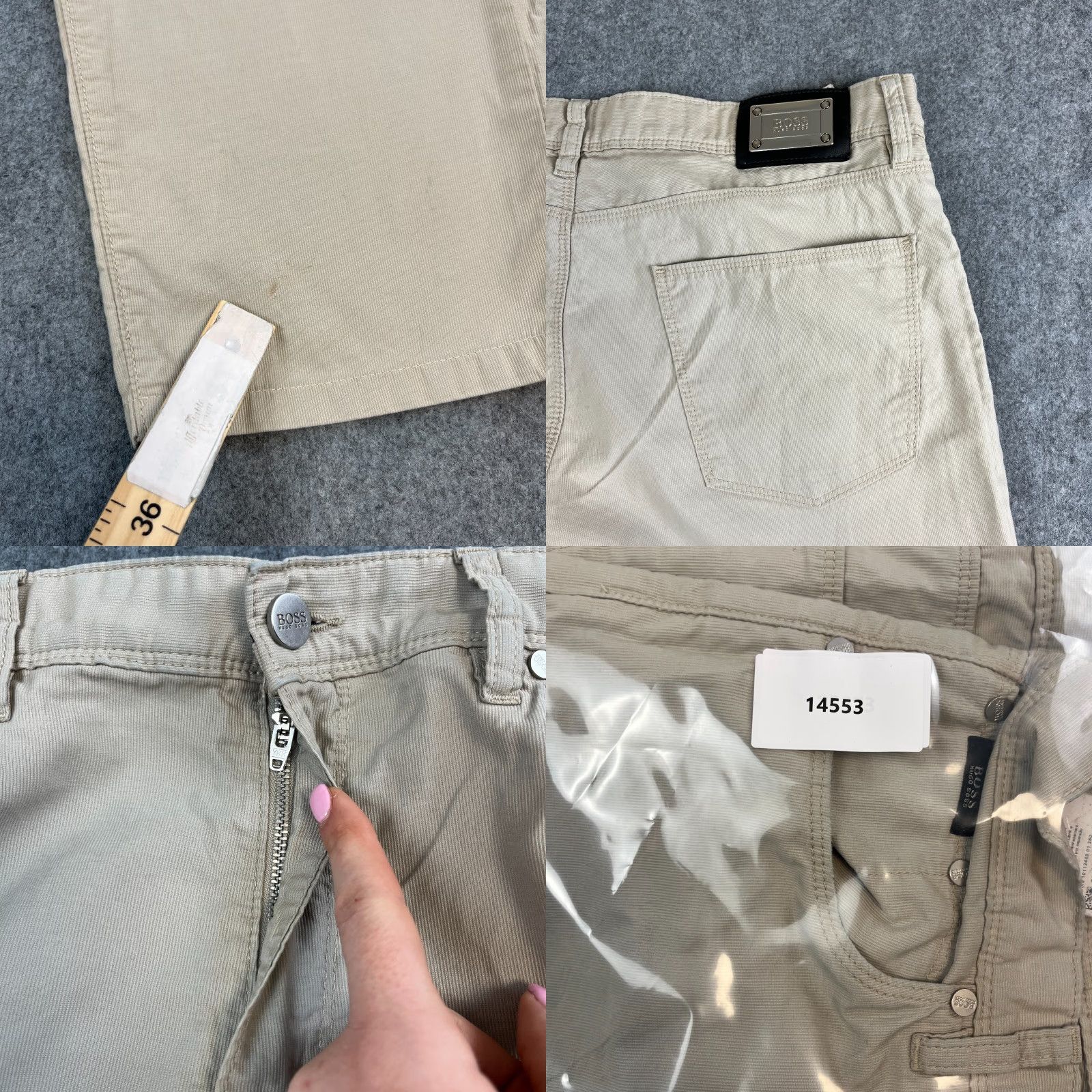 Hugo Boss HUGO BOSS Jeans Relaxed Straight 34 32 Beige Denim 5-Pocket Mens Regular Size Type XS-? Size US 34 / EU 50 - 8 Thumbnail