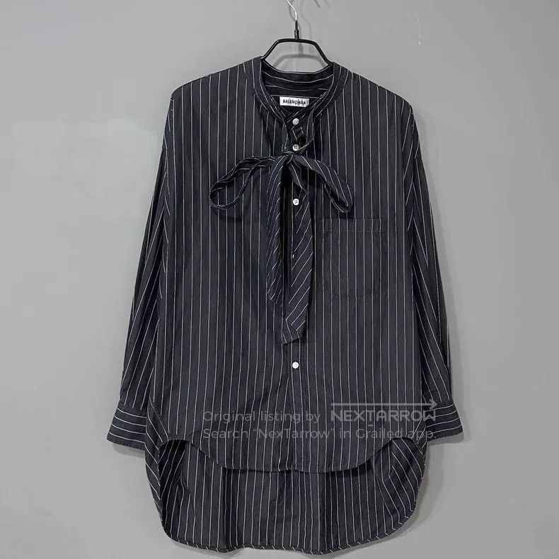 Balenciaga Balenciaga Back Logo Striped Shirt Size XS / US 0-2 / IT 36-38 - 1 Thumbnail