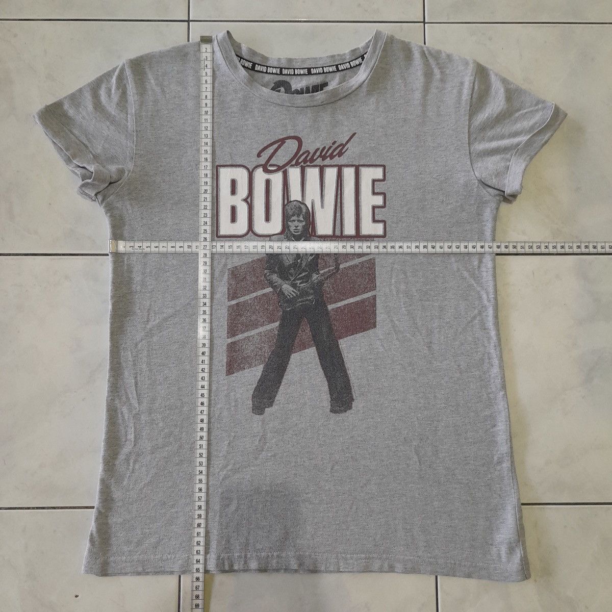 Band Tees David Bowie Graphic Tee by JEANASIS - Gray Vintage Style Size ONE SIZE - 20 Thumbnail
