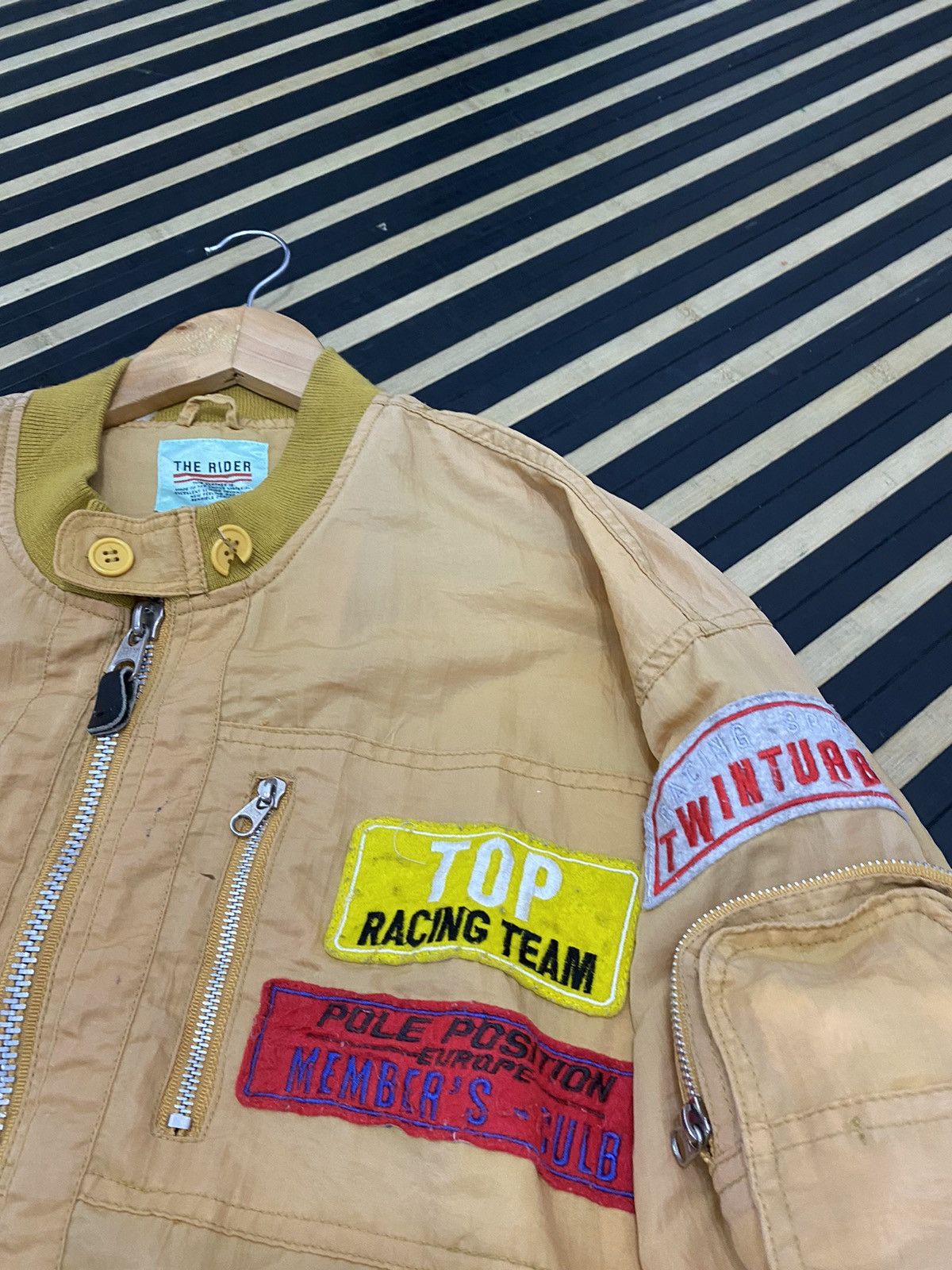 Japanese Brand × Vintage Vintage Top Racing Team Twin Turbo Bomber Jacket Size US L / EU 52-54 / 3 - 13 Thumbnail