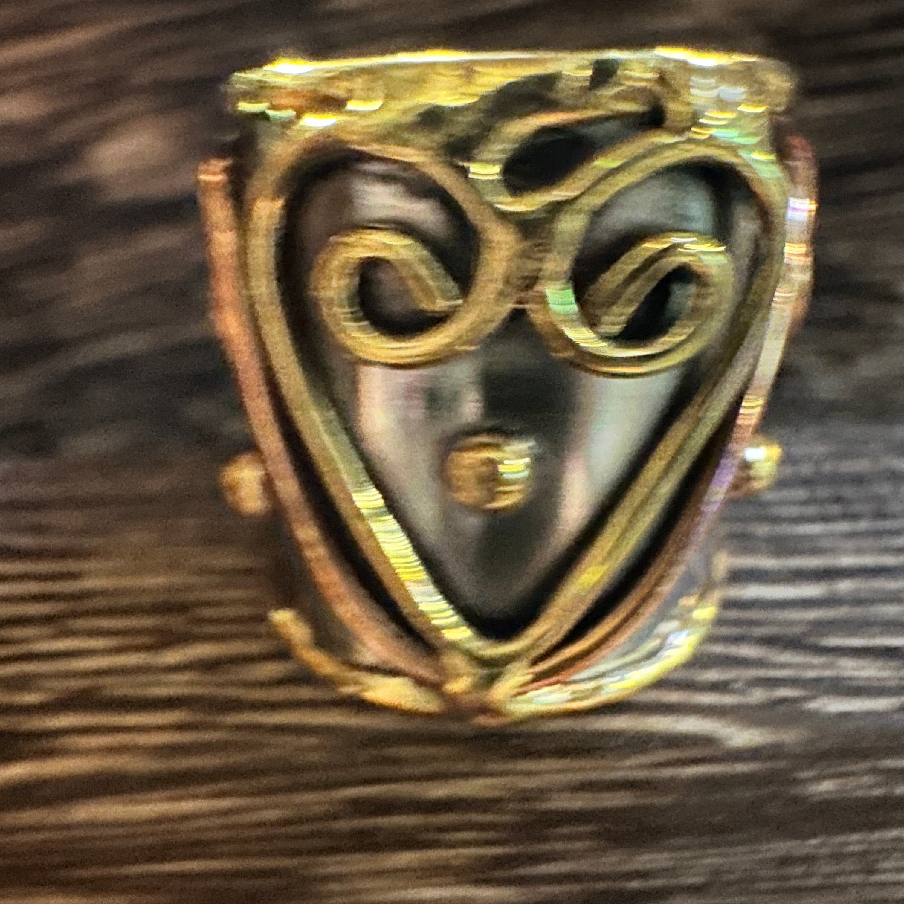 Other Artisan Crafted Silver & Copper Heart Wide Cuff Ring in Gift Size ONE SIZE - 8 Thumbnail