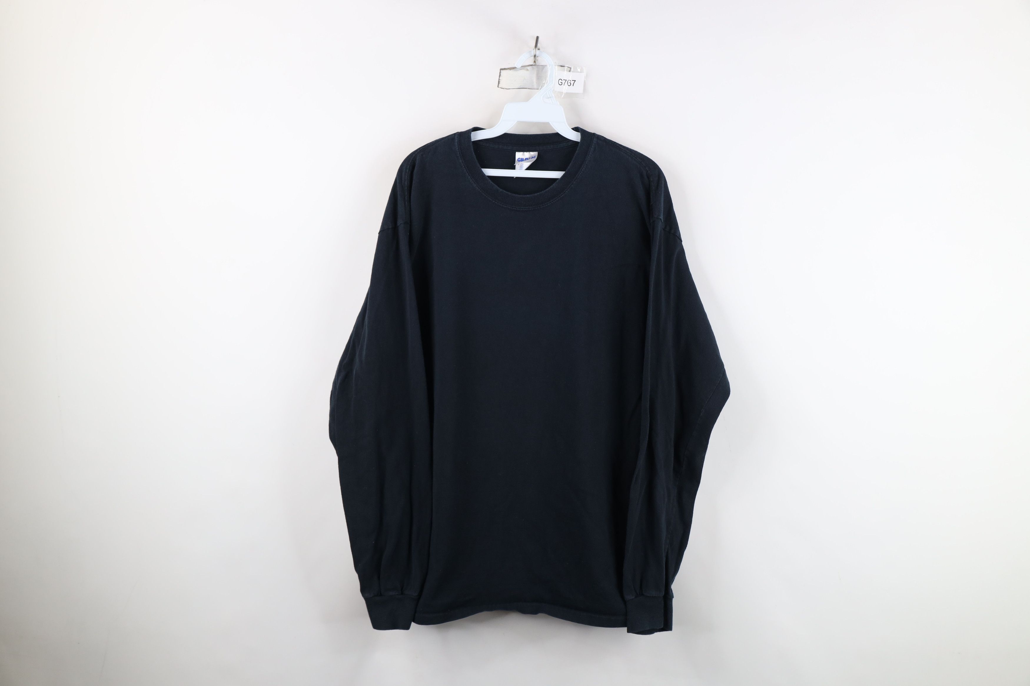 Vintage Vintage 90s Y2K Streetwear Cotton Long Sleeve T-Shirt Black Size US L / EU 52-54 / 3 - 1 Thumbnail