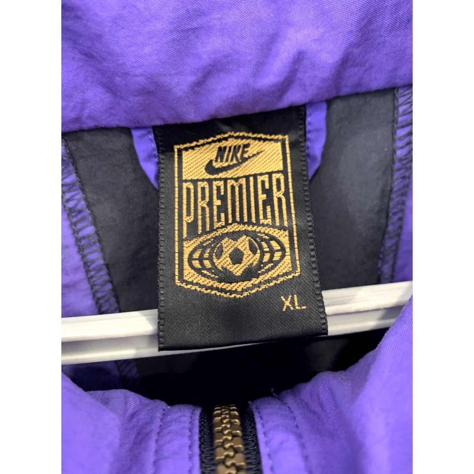 Nike VINTAGE Nike Premier Windbreaker Jacket Mens XL Purple Pink Black 90s Soccer Size US XL / EU 56 / 4 - 3 Thumbnail