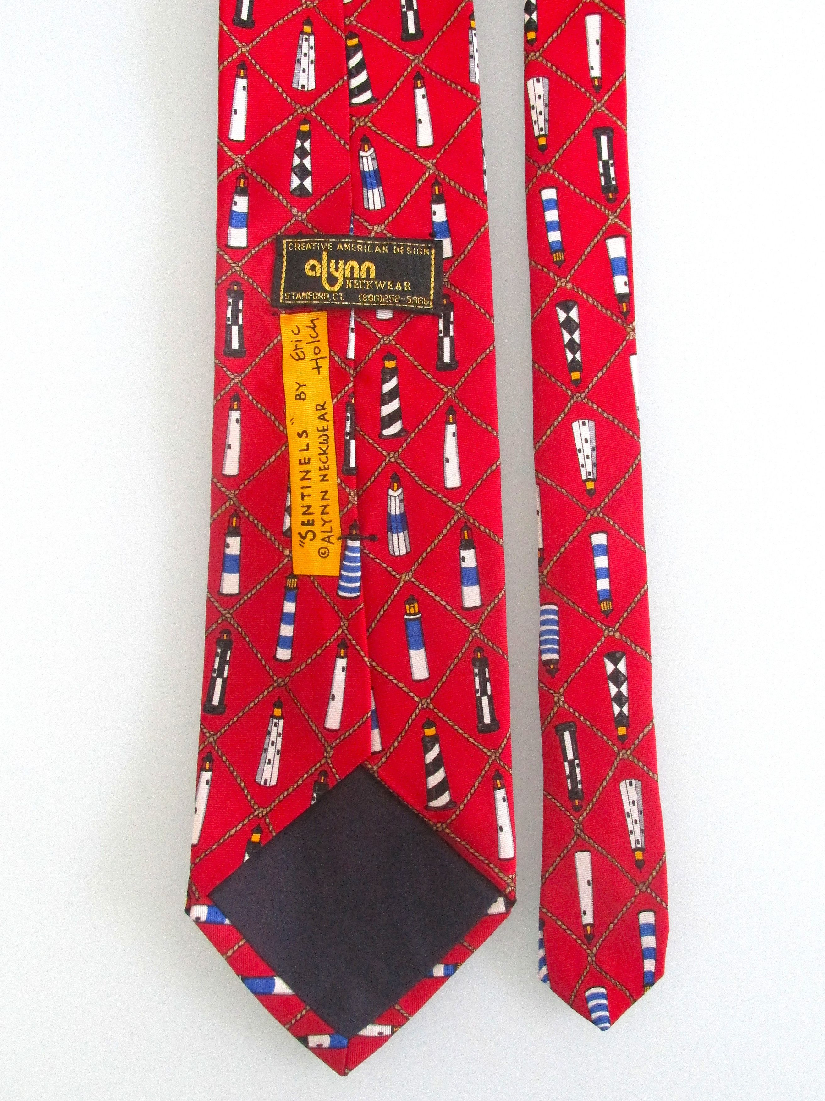 Other Vintage Alynn "Sentinels" Men's Silk Tie Size ONE SIZE - 3 Thumbnail