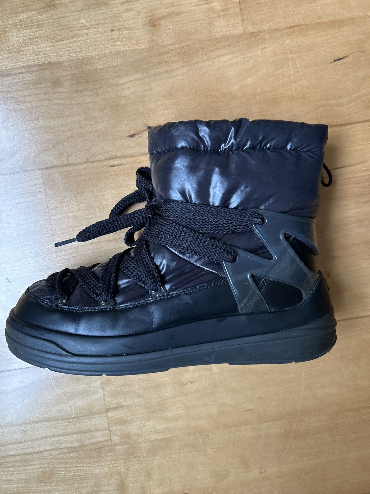 Moncler Moncler Insolux M Padded Nylon & Patent Leather Snow Boots Size US 9 / IT 39 - 9 Thumbnail