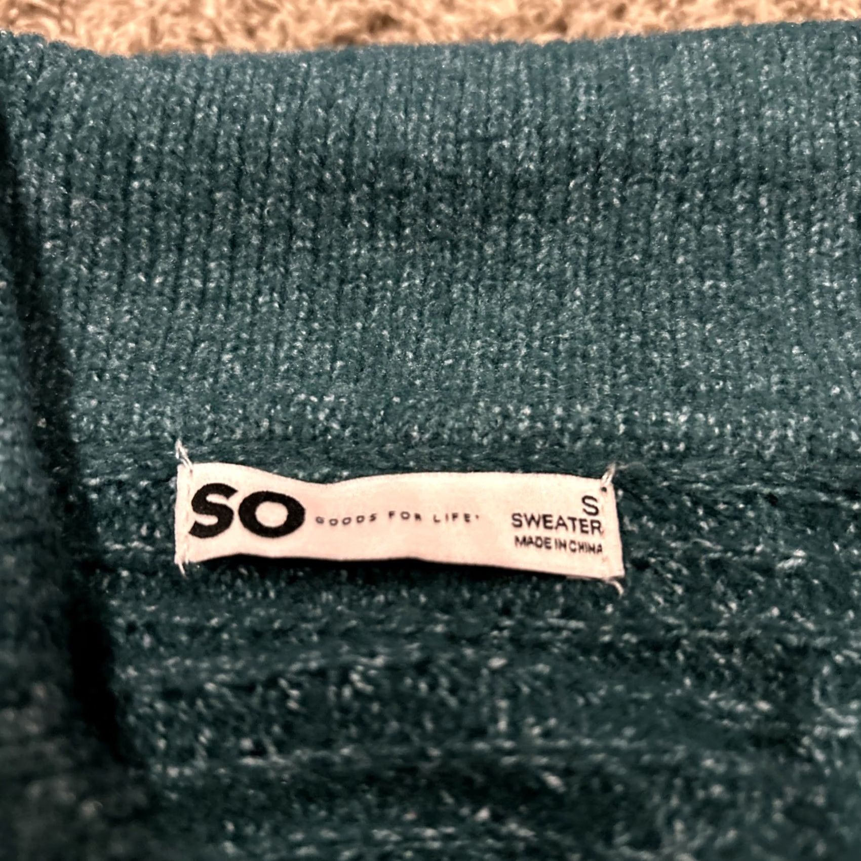 Vintage SO Sweater Crop Green Size S Polyester Blend B22 Size S / US 4 / IT 40 - 2 Thumbnail