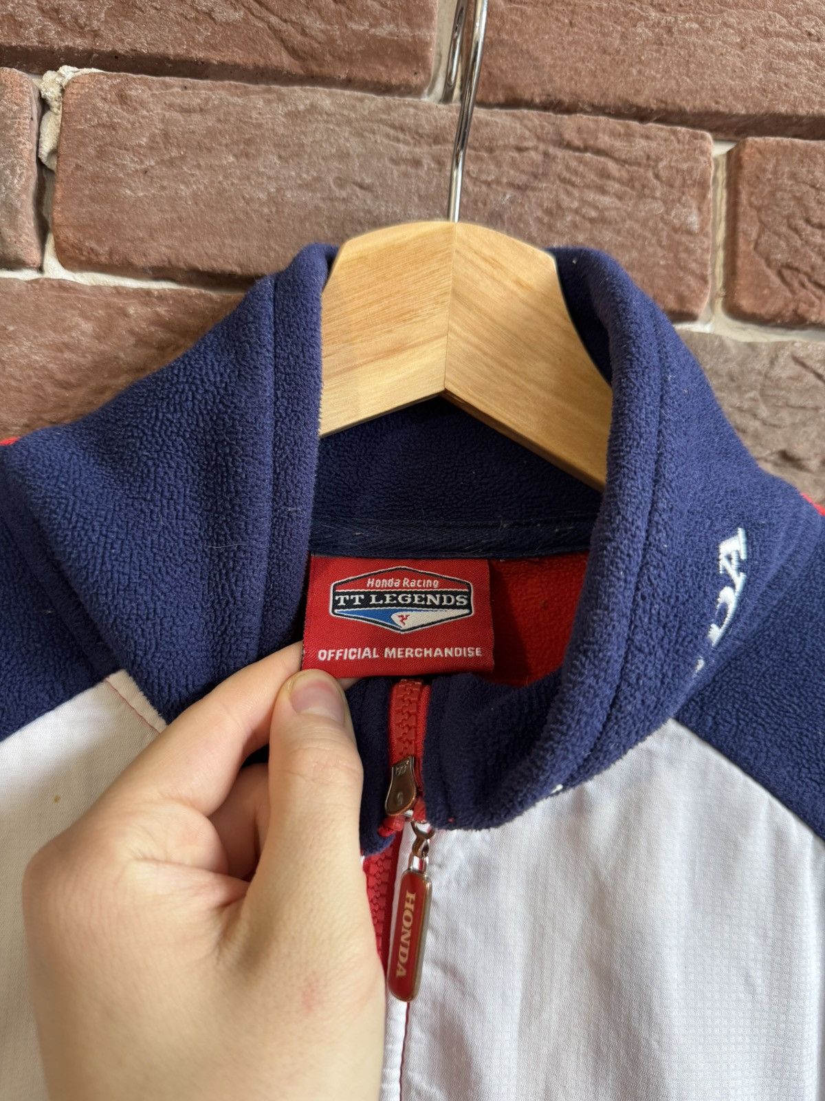 Honda Vintage Y2k Racing Red Fleece Honda Streetwear Rare M Drip Size US M / EU 48-50 / 2 - 7 Thumbnail