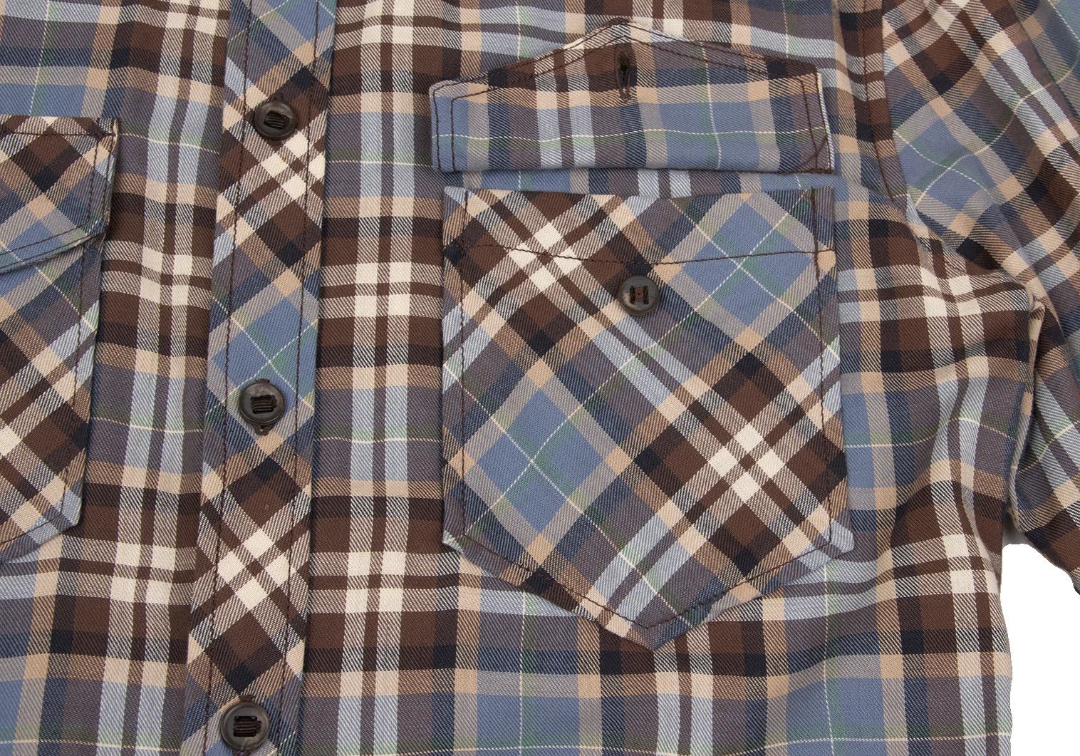 Dolce & Gabbana Multi Cotton Rib Check Western Yoke Shirt Size M Size US M / EU 48-50 / 2 - 5 Thumbnail