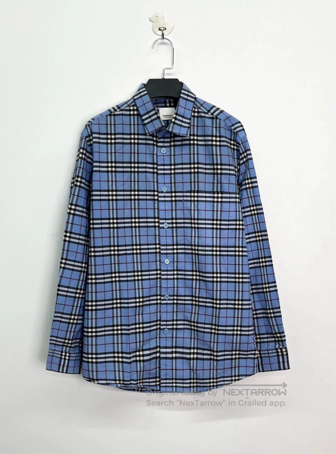 Burberry burberry blue check long sleeve shirt jacket. Size US M / EU 48-50 / 2 - 1 Thumbnail