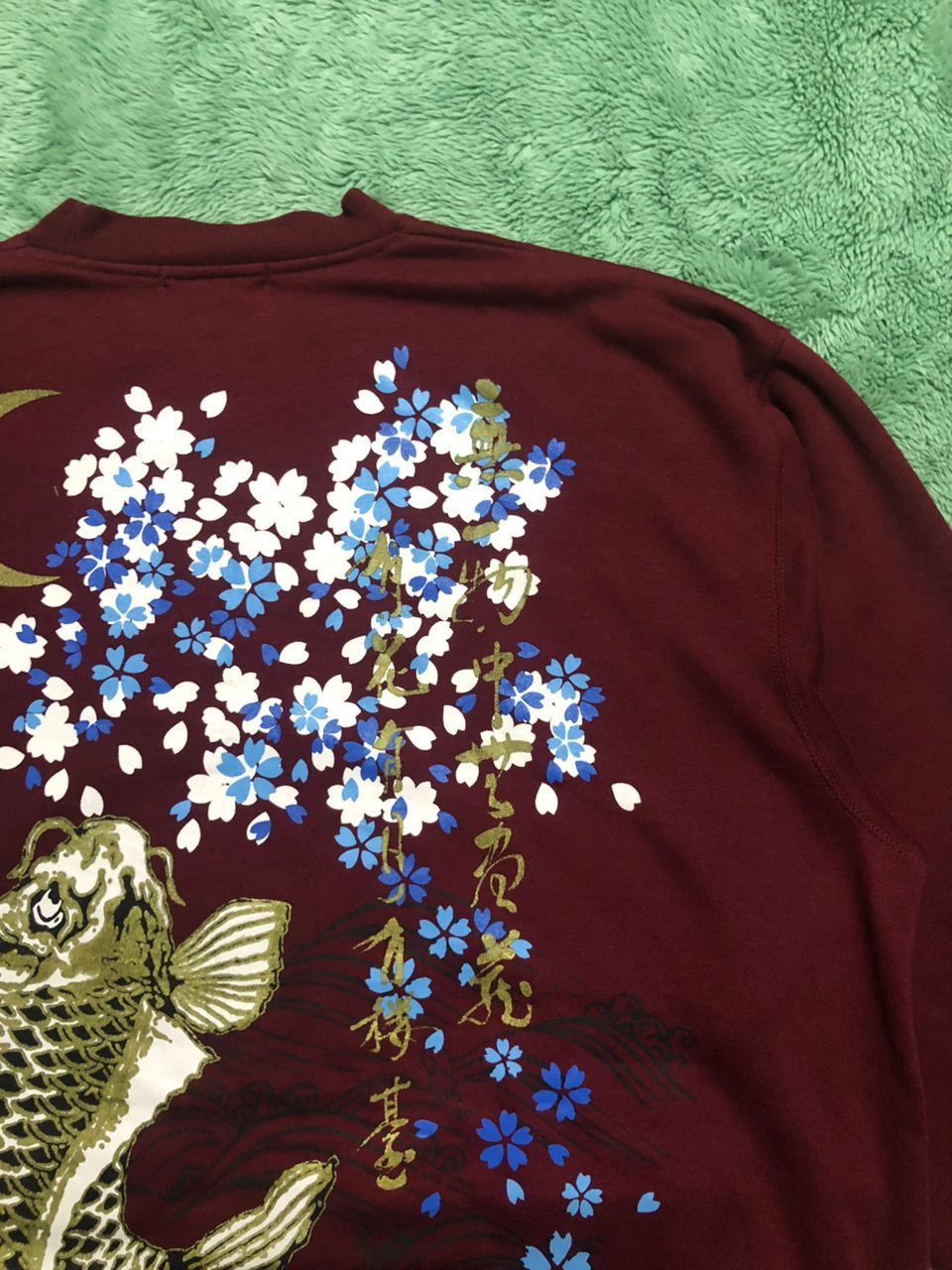 Japanese Brand JAPANESE SUKAJAN KOI FISH SAKURA CREWNECK SWEATSHIRT Size US XL / EU 56 / 4 - 7 Thumbnail