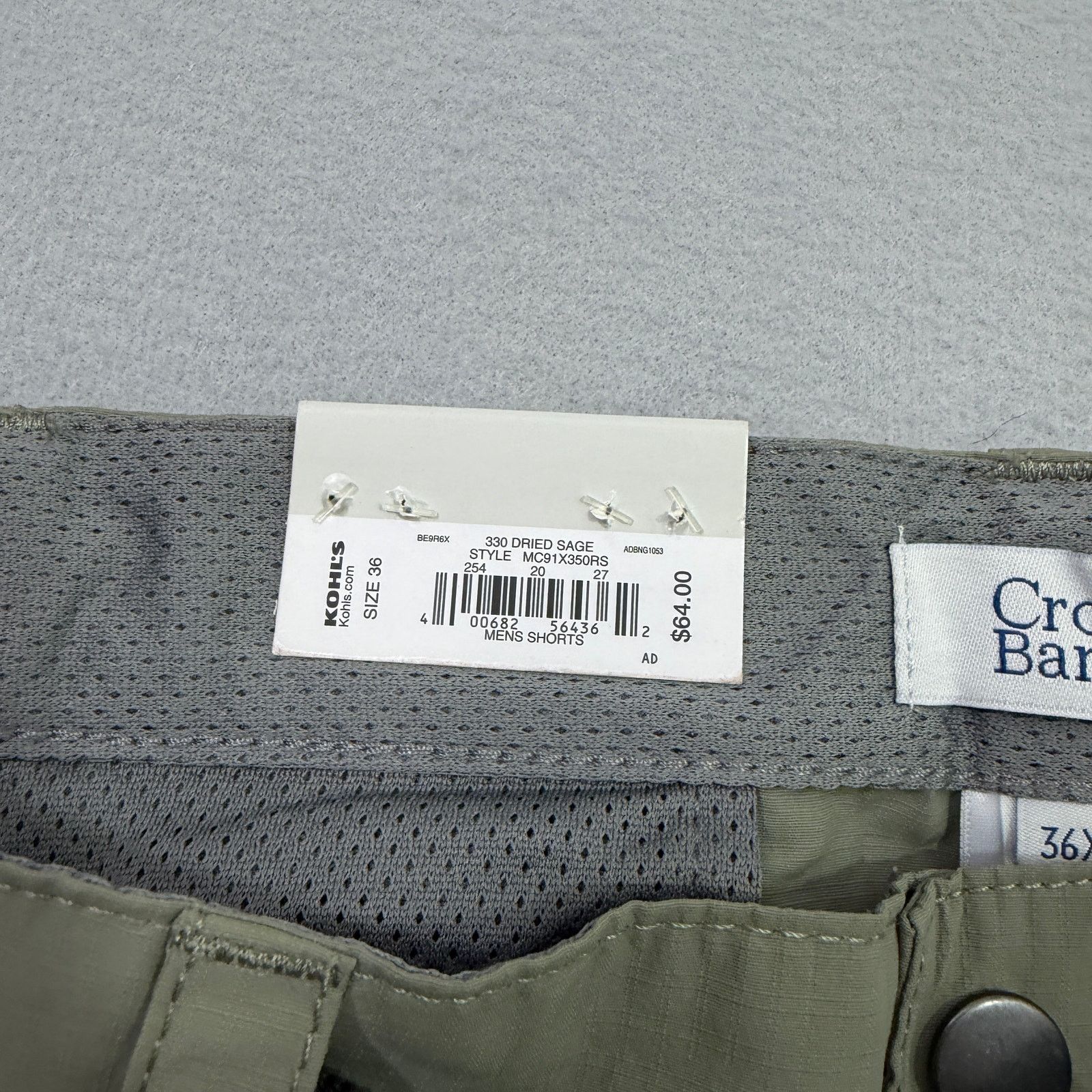 Croft & Barrow Croft & Barrow Convertible Cargo Pants Mens 36x30 Green NEW Size US 36 / EU 52 - 4 Thumbnail
