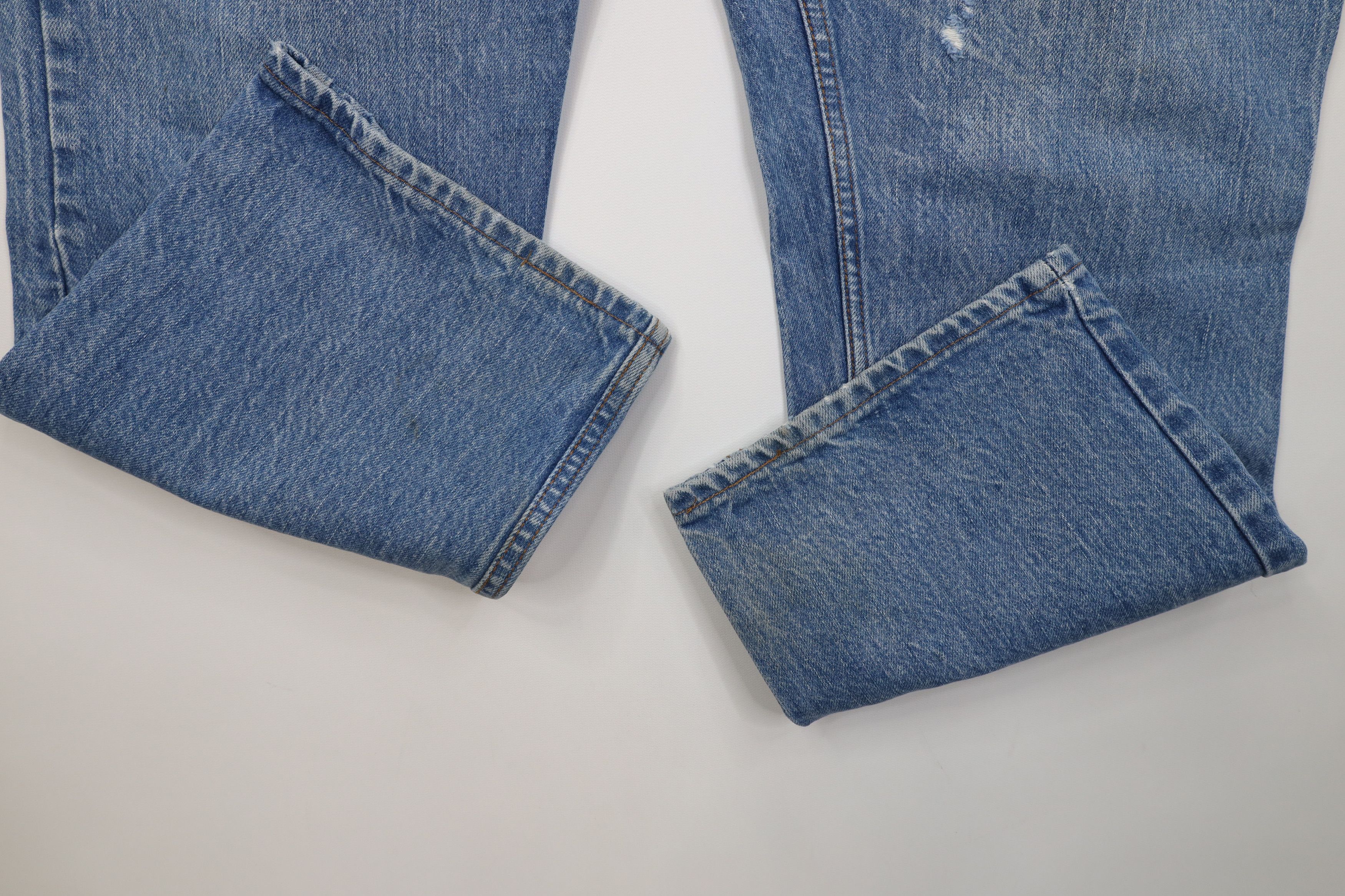 Vintage Vintage 70s Streetwear Flared Wide Leg Denim Jeans Blue USA Size US 44 / EU 60 - 5 Thumbnail