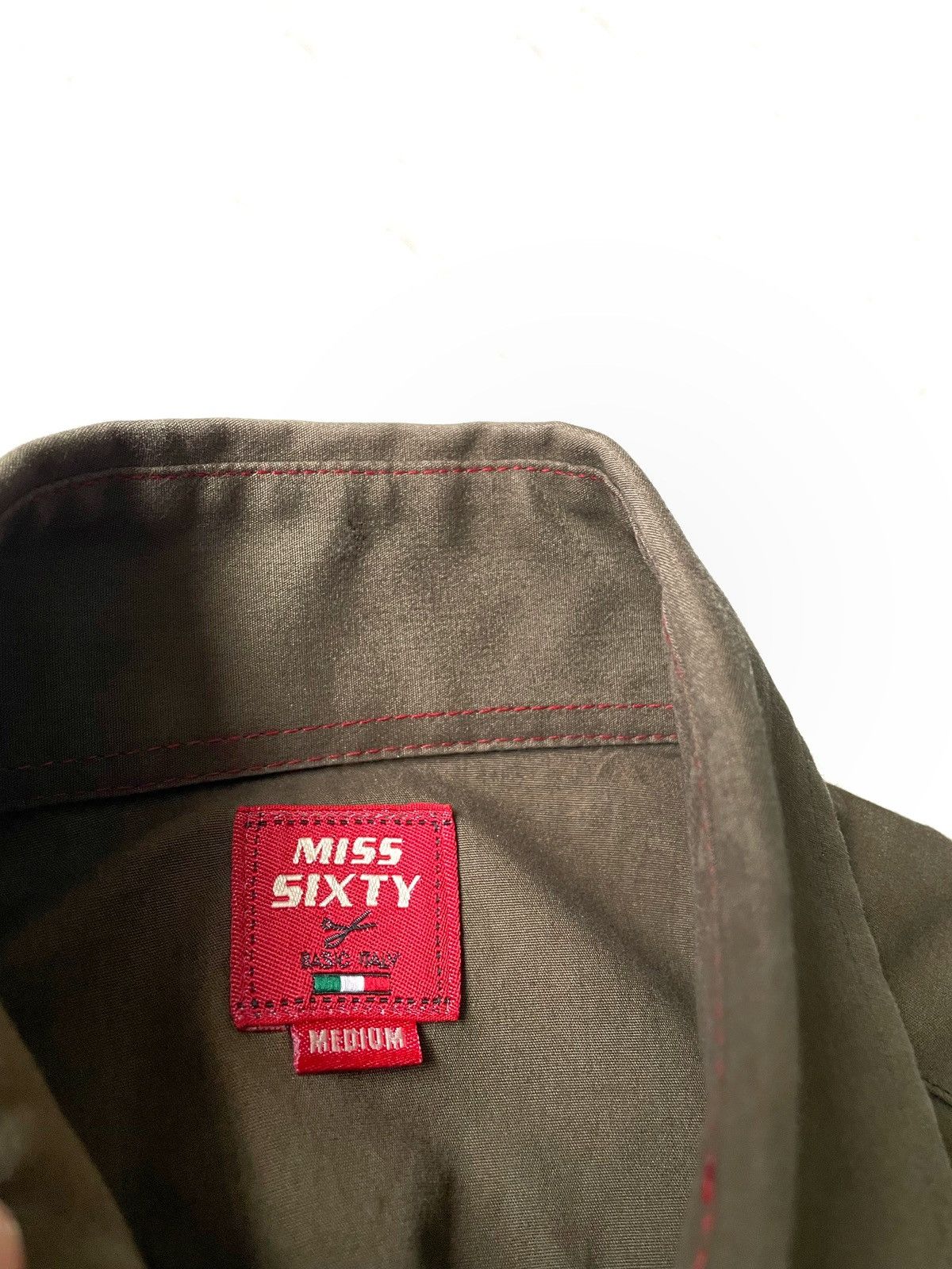 Miss Sixty × Vintage Miss Sixty Avant-Garde Shirt Size M Made In Italy Olive Size M / US 6-8 / IT 42-44 - 6 Thumbnail