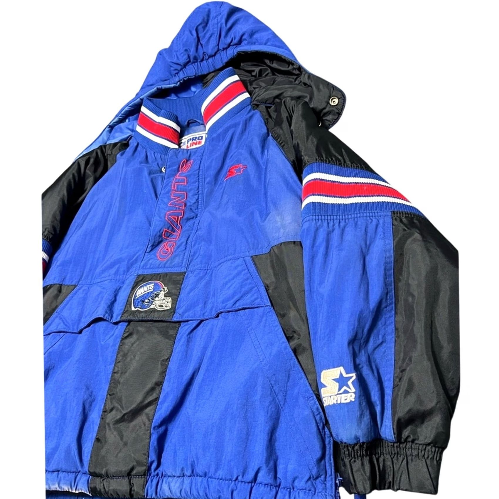 Starter VINTAGE Starter New York Giants Half Zip Jacket Proline MEDIUM NFL Football Jacket Mens Blue Size US M / EU 48-50 / 2 - 3 Thumbnail