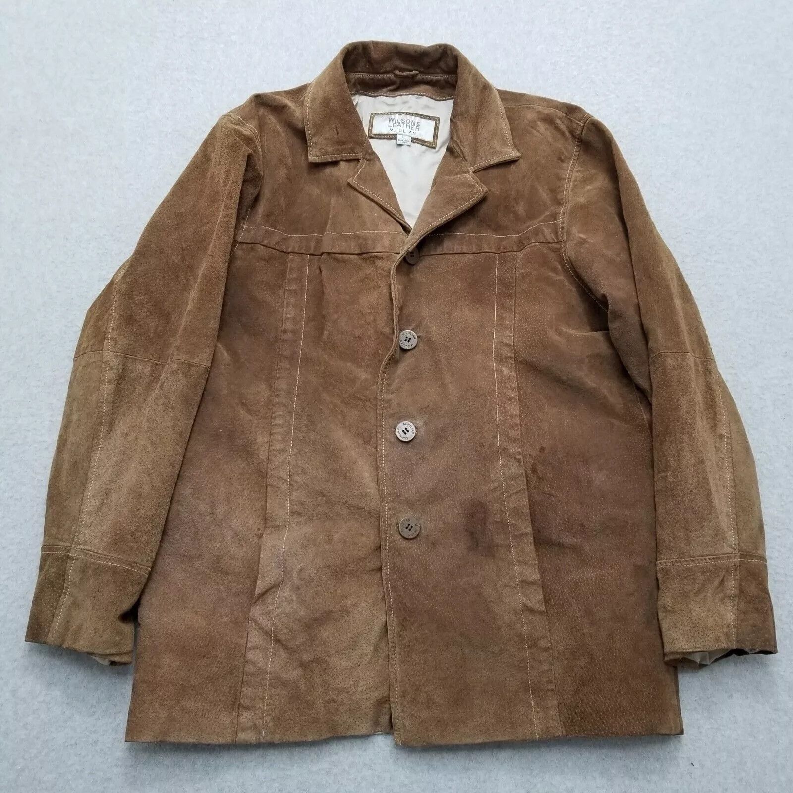 Other Wilson Leather Jacket Mens Large Brown Pockets M Julian Size US L / EU 52-54 / 3 - 1 Thumbnail