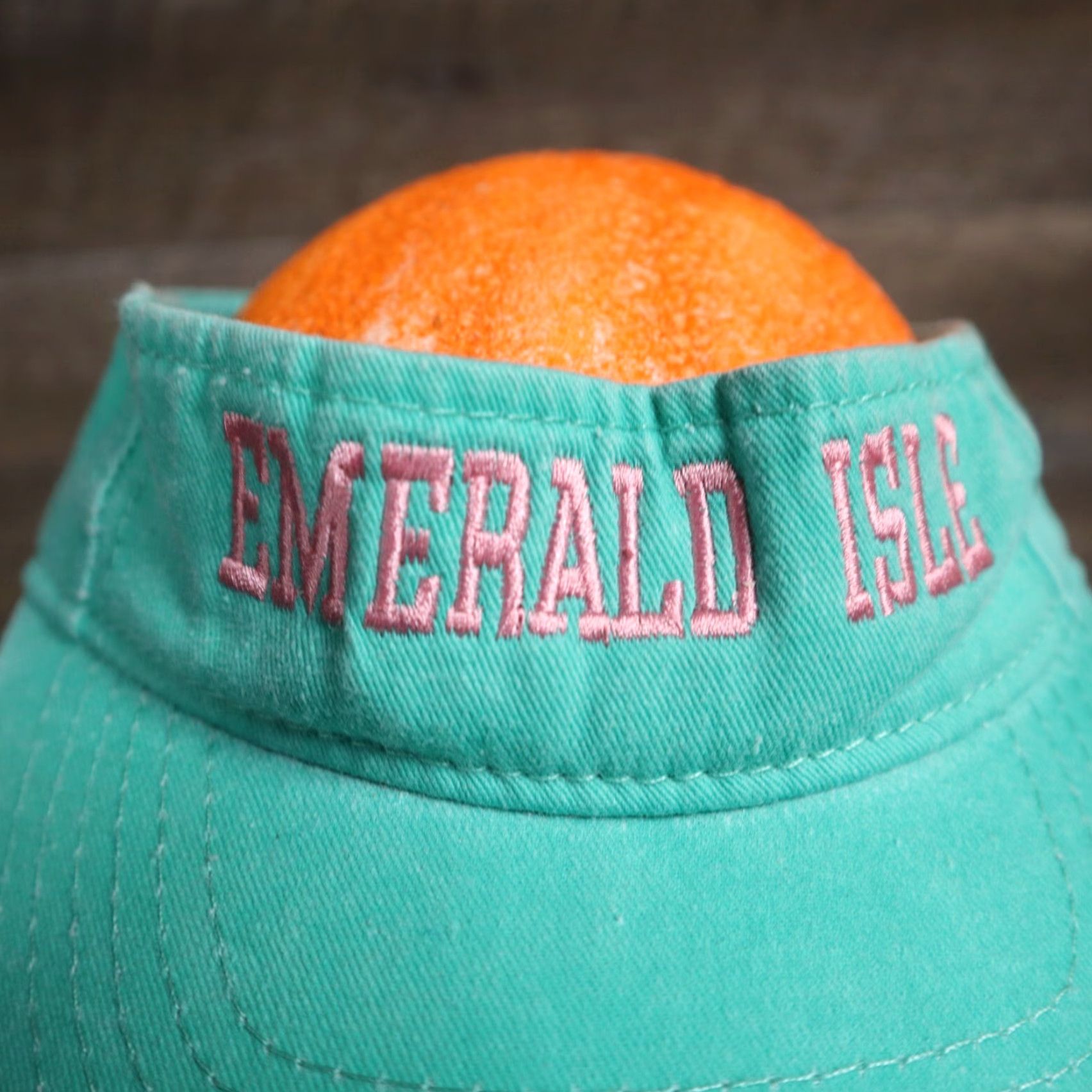 Vintage Emerald Isle Visor Blue NC North Carolina Embroidered Adult Adjustable Hat Cap Size ONE SIZE - 2 Thumbnail