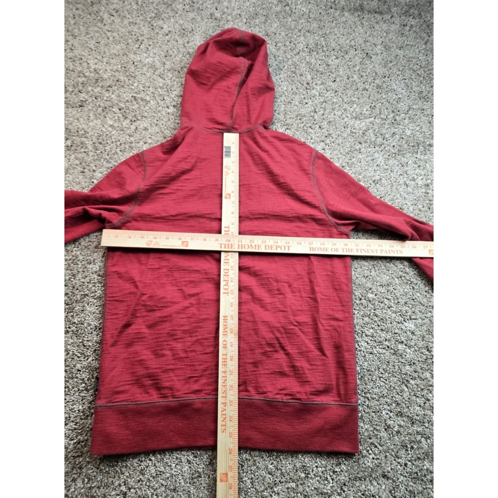Banana Republic Banana Republic Hoodie Mens Medium Red Henley Pullover Sweatshirt Cotton Casual Knit Button Pullover Hooded Pockets All Seasons Size US M / EU 48-50 / 2 - 6 Thumbnail