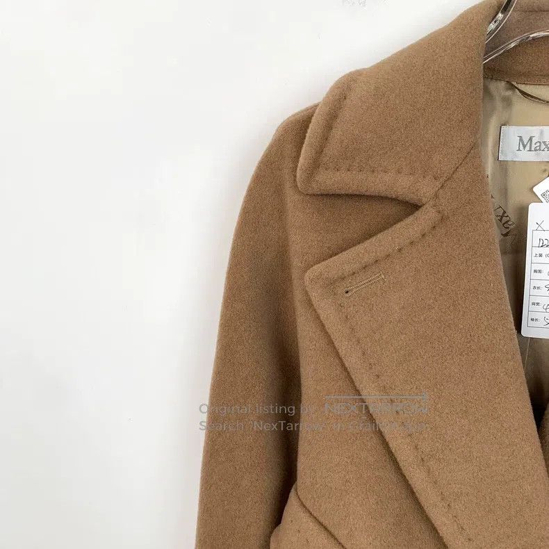 Max Mara Max Mara Brown Camel Hair Reversible Double-Breasted Belte Size XS / US 0-2 / IT 36-38 - 3 Thumbnail