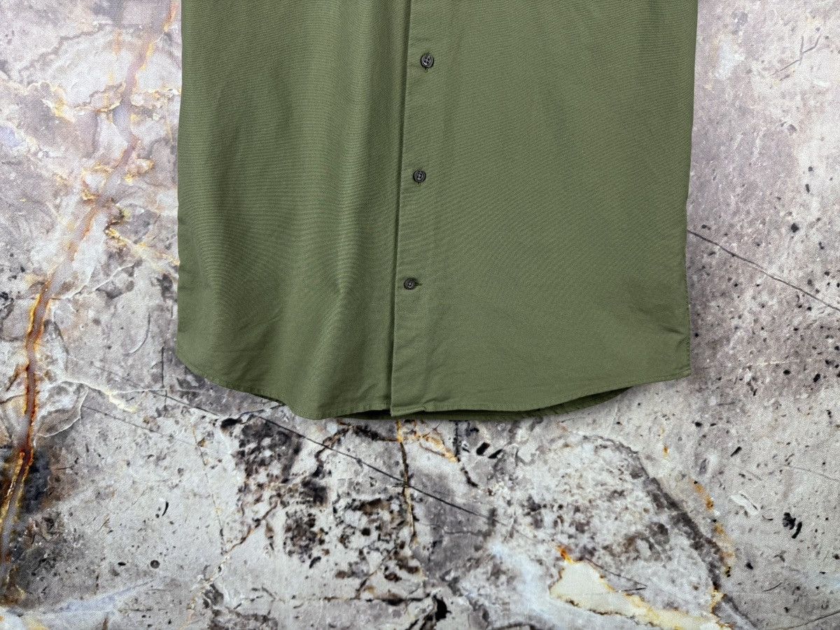 Reiss Reiss Short-Sleeve Button-Down Shirt – Olive Green Size L Size US L / EU 52-54 / 3 - 4 Thumbnail