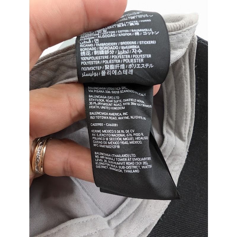 Balenciaga o1rshd1 Size: L / Cut Up Hat / Cap in Gray/Black Size ONE SIZE - 17 Thumbnail