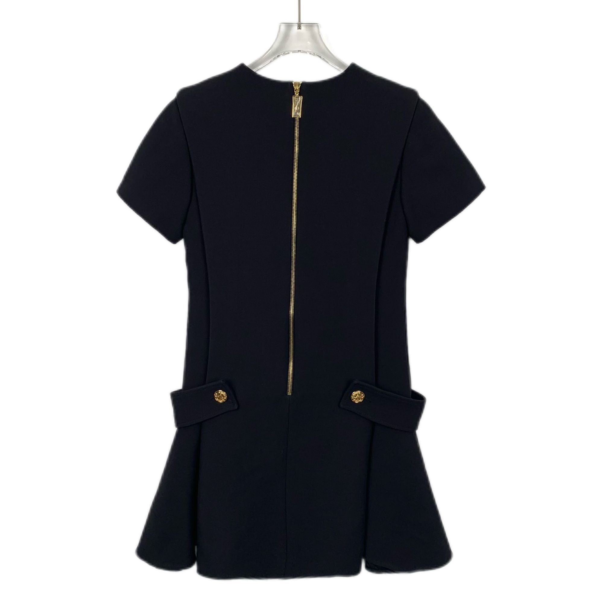 Louis Vuitton Louis Vuitton Short-Sleeve A-Line Dress With Zipper Closure Size XXS / US 00 / IT 34 - 2 Thumbnail