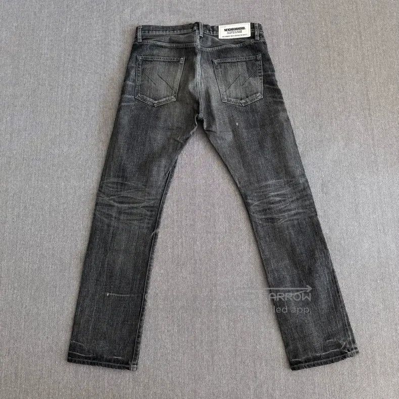 Neighborhood Neighborhood size XL 20ss Basic Washed Denim Jeans Size US 27 - 3 Thumbnail