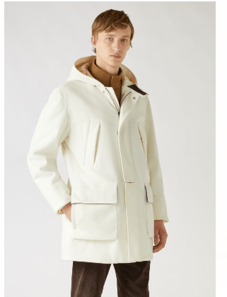 image of Loro Piana O1Srvl11E0424 Canter Parka In White, Men's (Size Large)