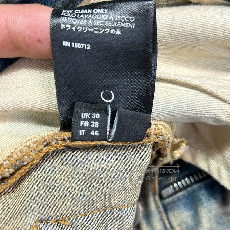 Amiri Amiri Size 30 Yellow mud cashew flower stitching jeans Size US 30 / EU 46 - 4 Thumbnail