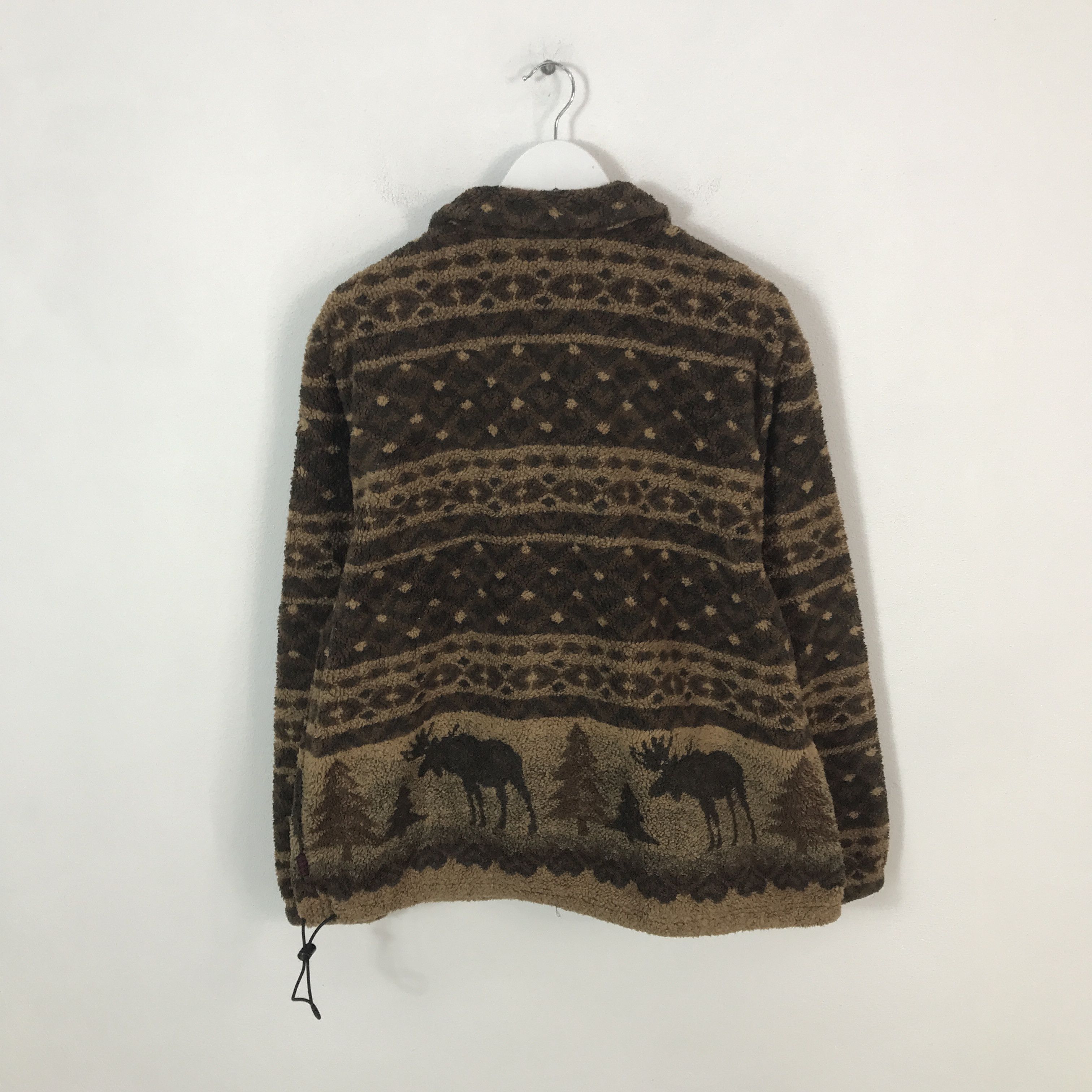 Woolrich Woolen Mills Vtg Woolrich Fleece Navajo Half Zipper sweater jacket Size XL / US 12-14 / IT 48-50 - 3 Thumbnail