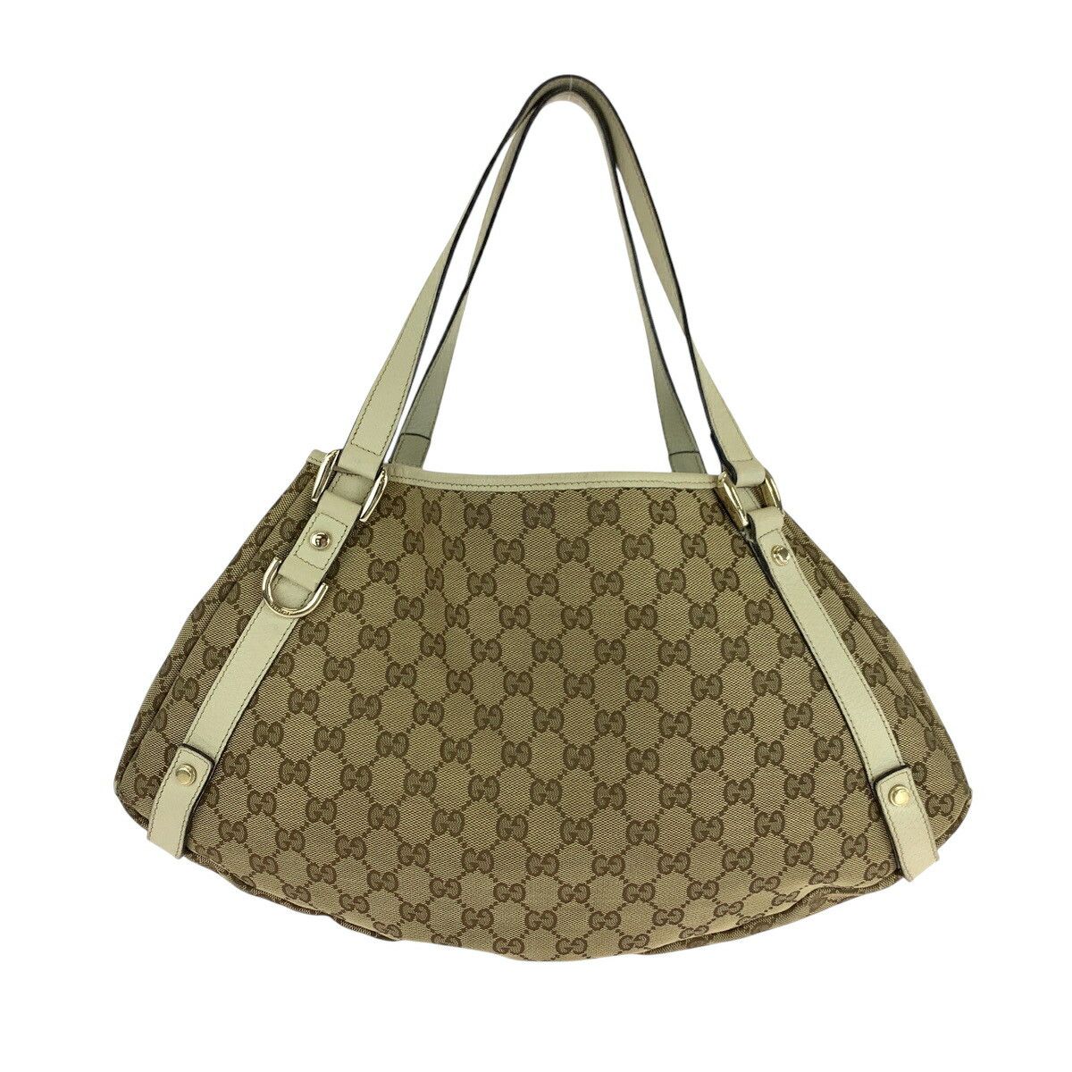 Gucci Gucci GG Canvas 130736 2Way Tote Bag Canvas Shoulder Bag 130736 in Beige, Women's