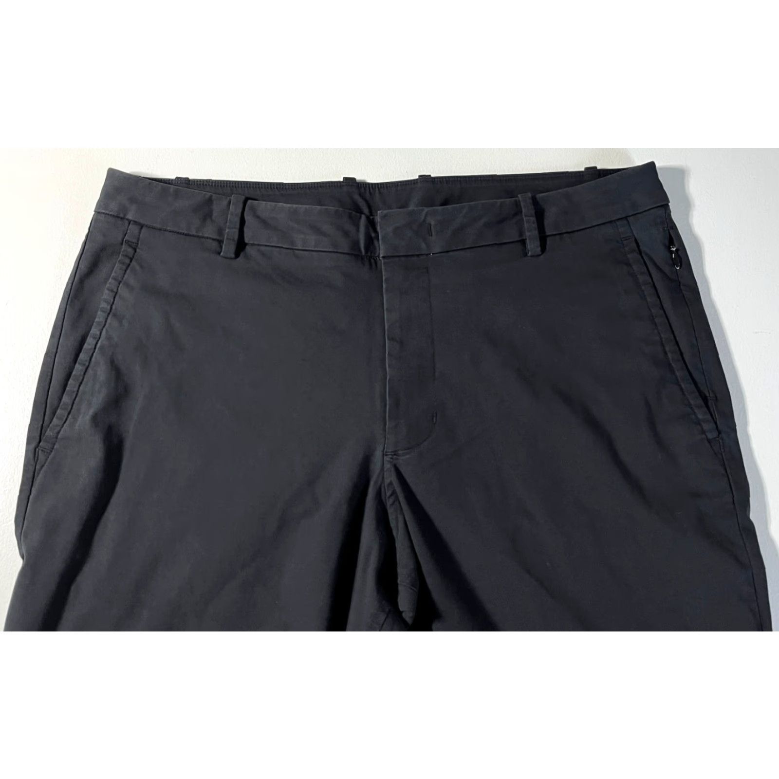Vintage Kit and Ace Men’s Chino Pants Black 34 Regular 34 Cotton Blend Stretch Flat Front Belt Loops Straight Inseam 32 Casual Vintage/Preppy Style City Size US 34 / EU 50 - 5 Thumbnail